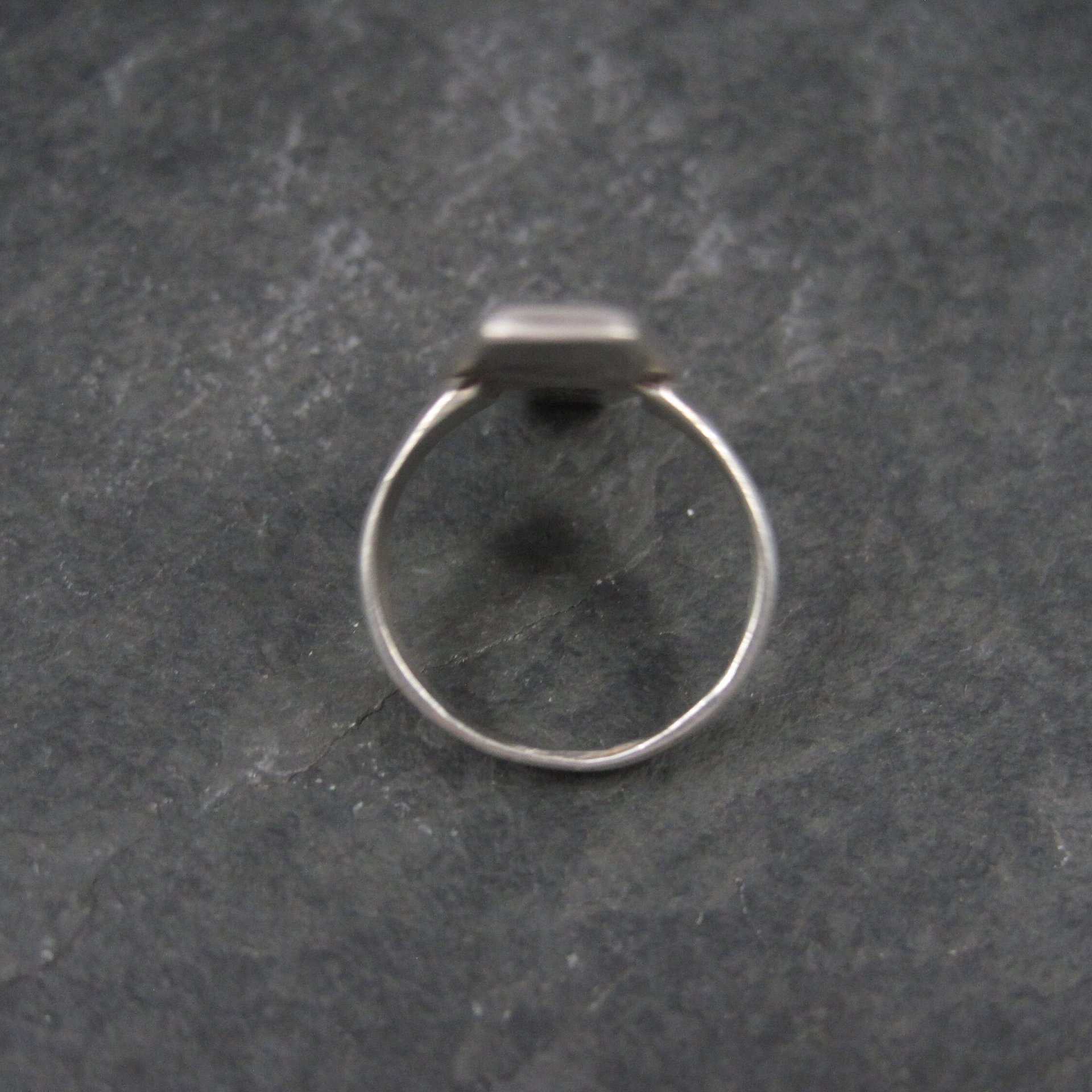 Sterling Crushed Turquoise Mother of Pearl Inlay Ring Size 7