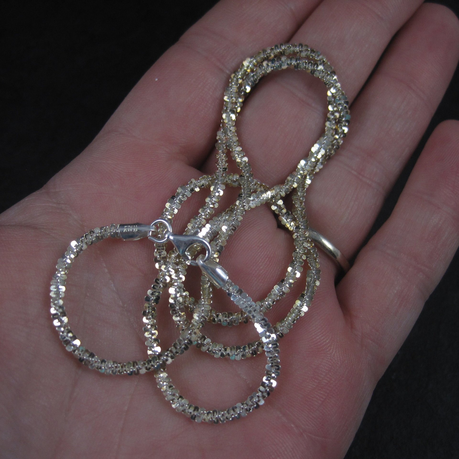Vintage Italian Sterling Necklace Chain 19.5 Inches