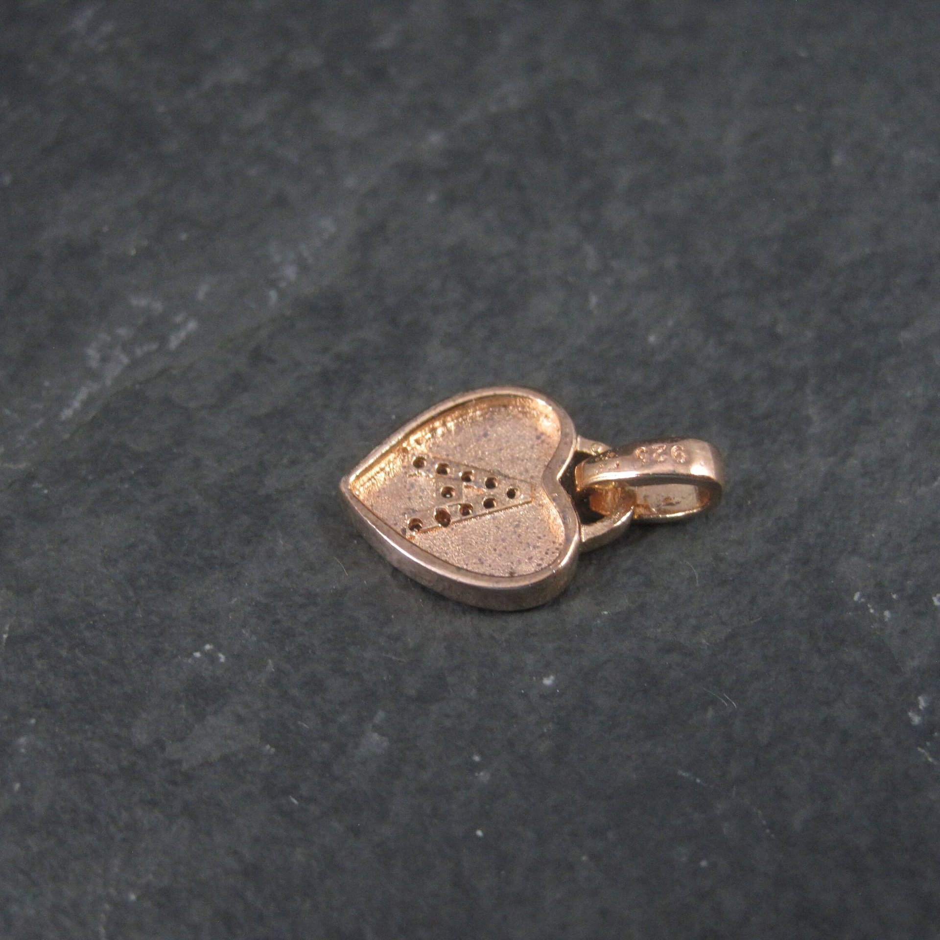 Small Rose Gold Vermeil Initial A Heart Pendant