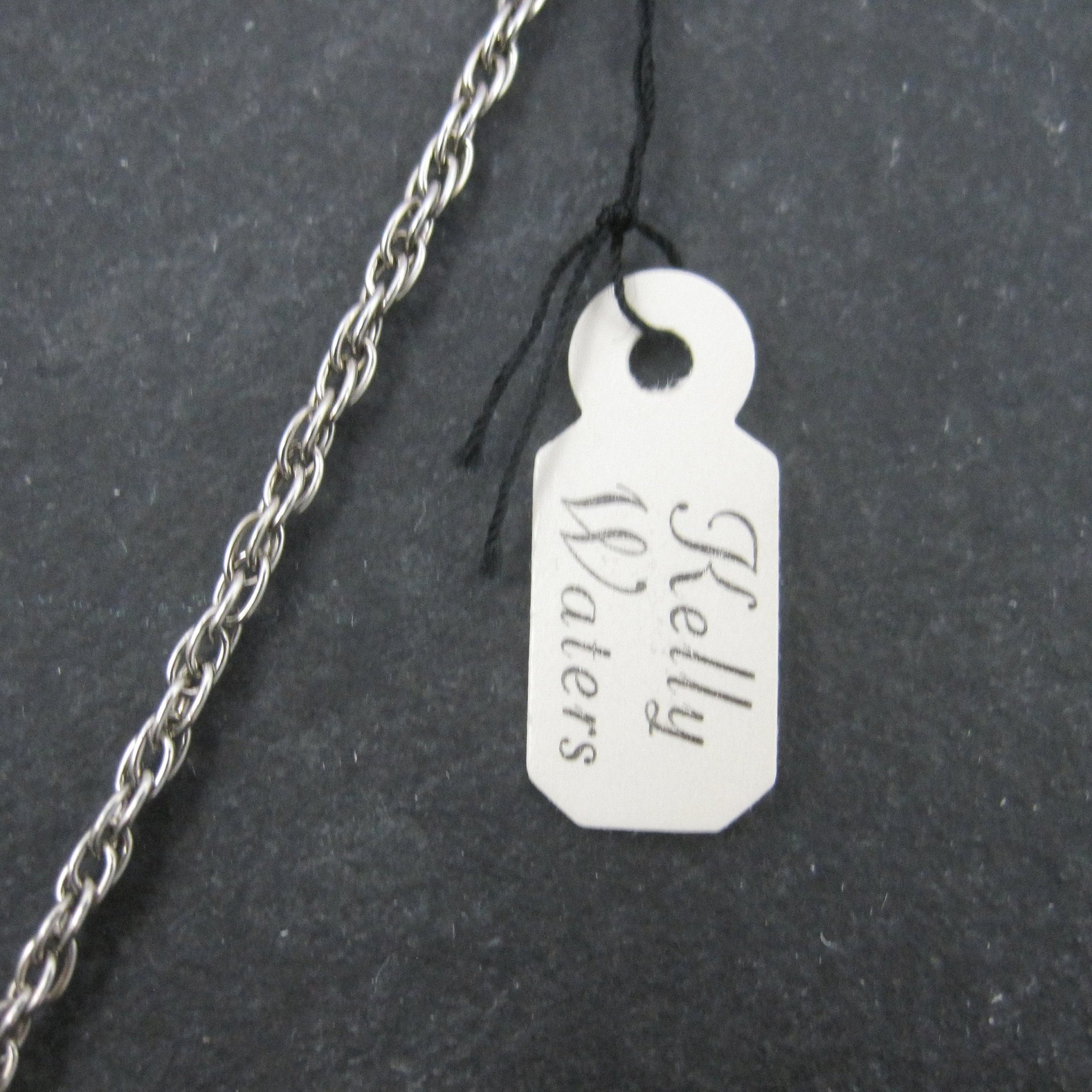 Vintage Kelly Waters Pewter Pendant Necklace