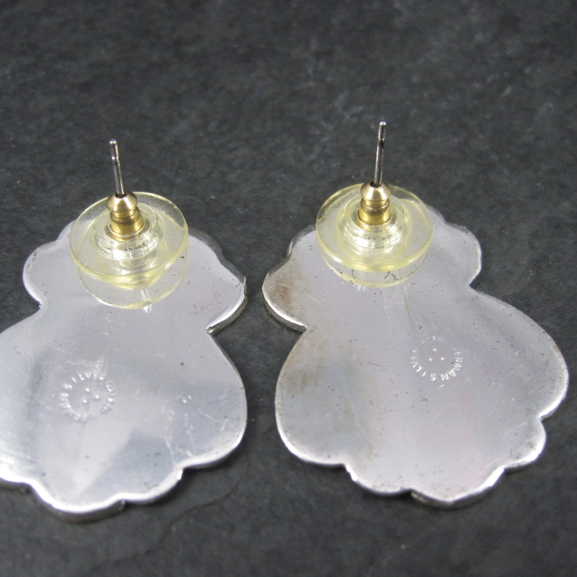 Vintage Western FLower Earrings Circle Y