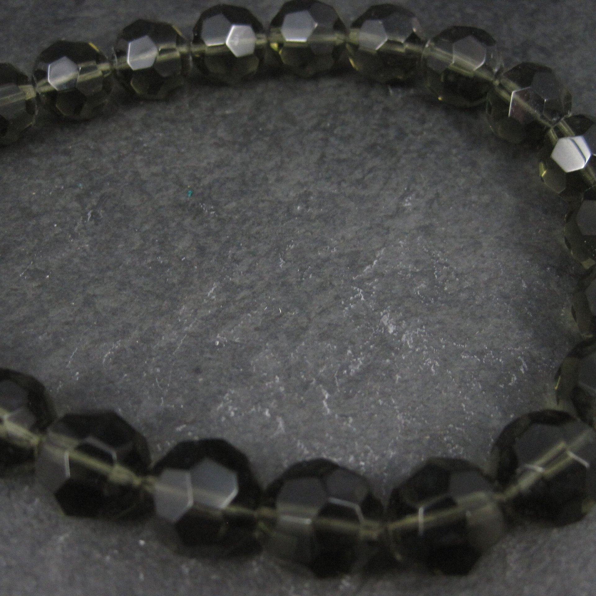 Bead Gallery 13MM Faceted Smoky Glass Beads 12"