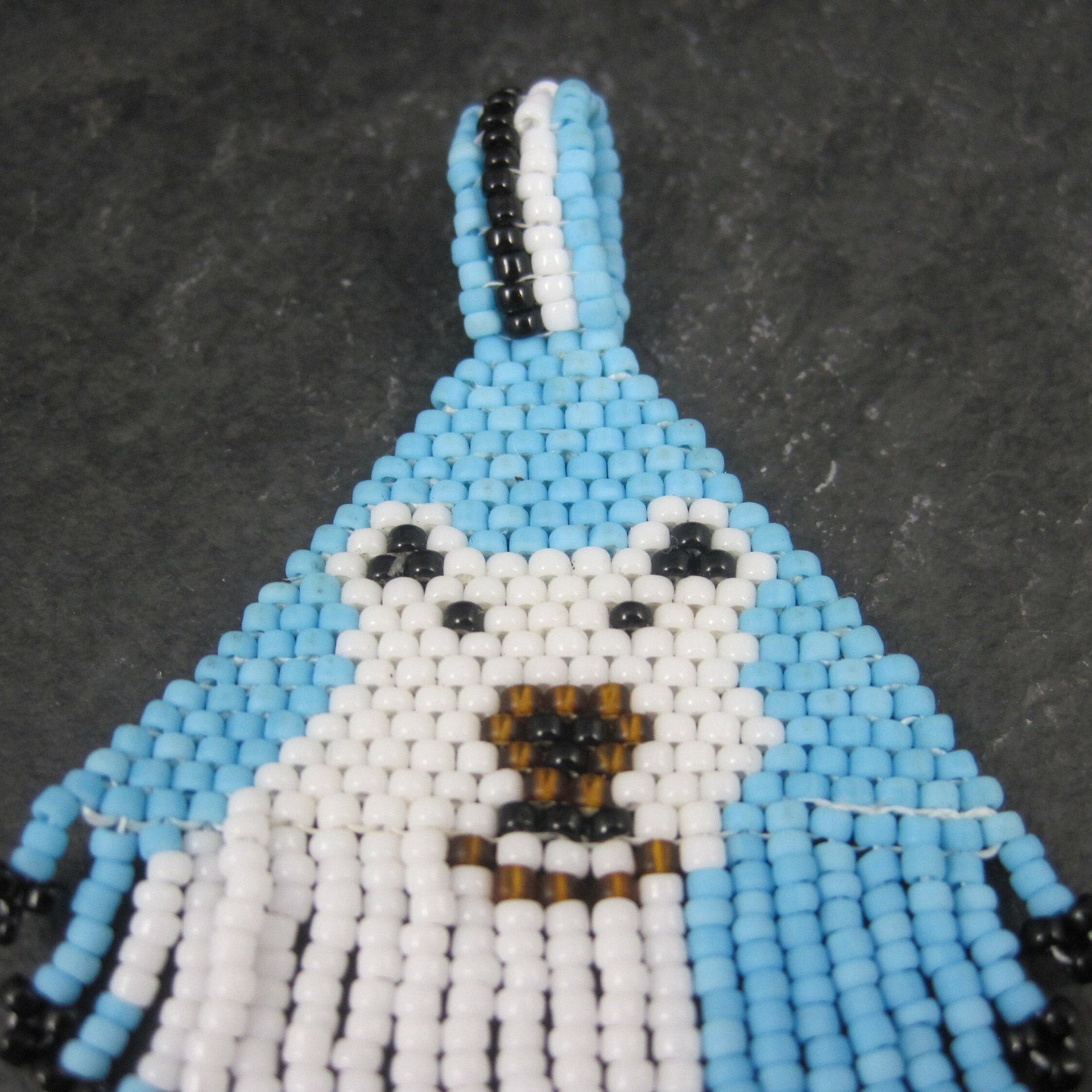 Alaskan Native Pitbull Bulldog Beaded Pendant