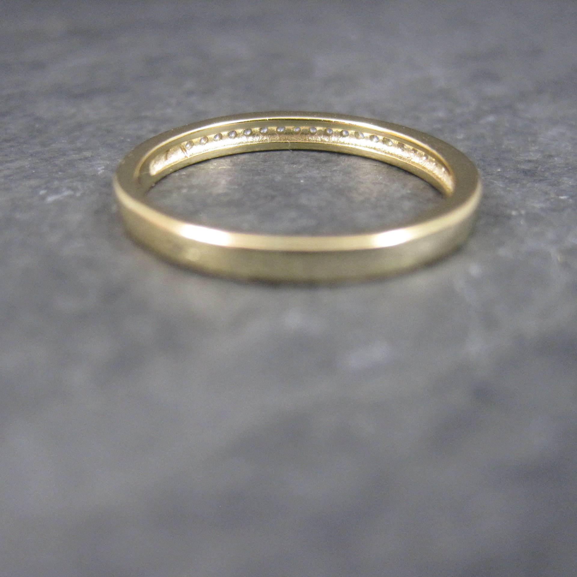 Gold Vermeil Sterling Cz Band Ring Size 6