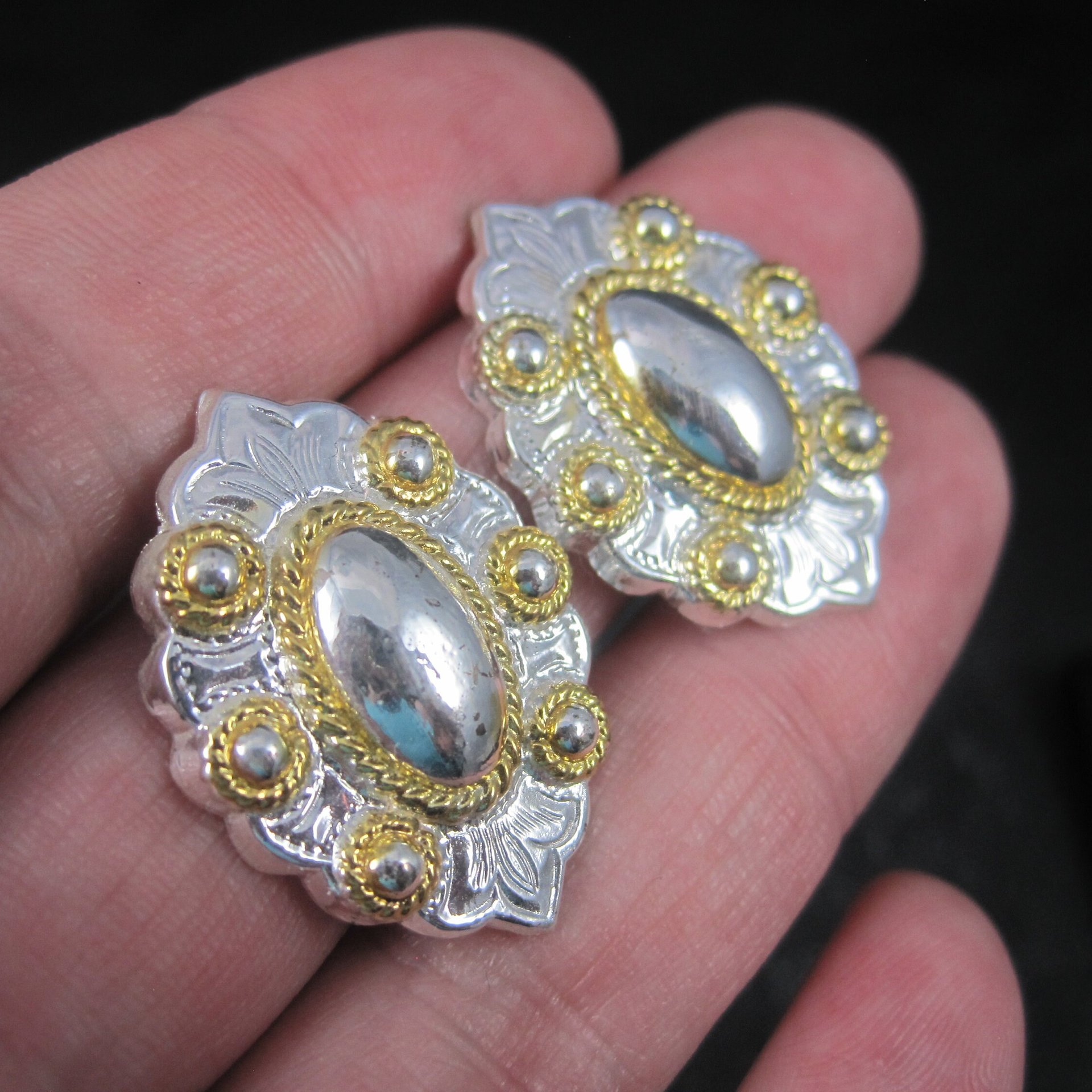 Vintage Western Circle Y of Yoakum Earrings