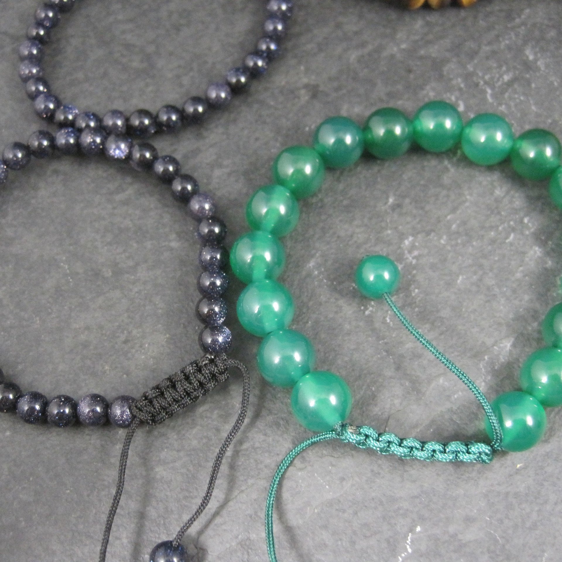 Wholesale Lot of 28 Adjustable Macrame Gemstone Bracelets