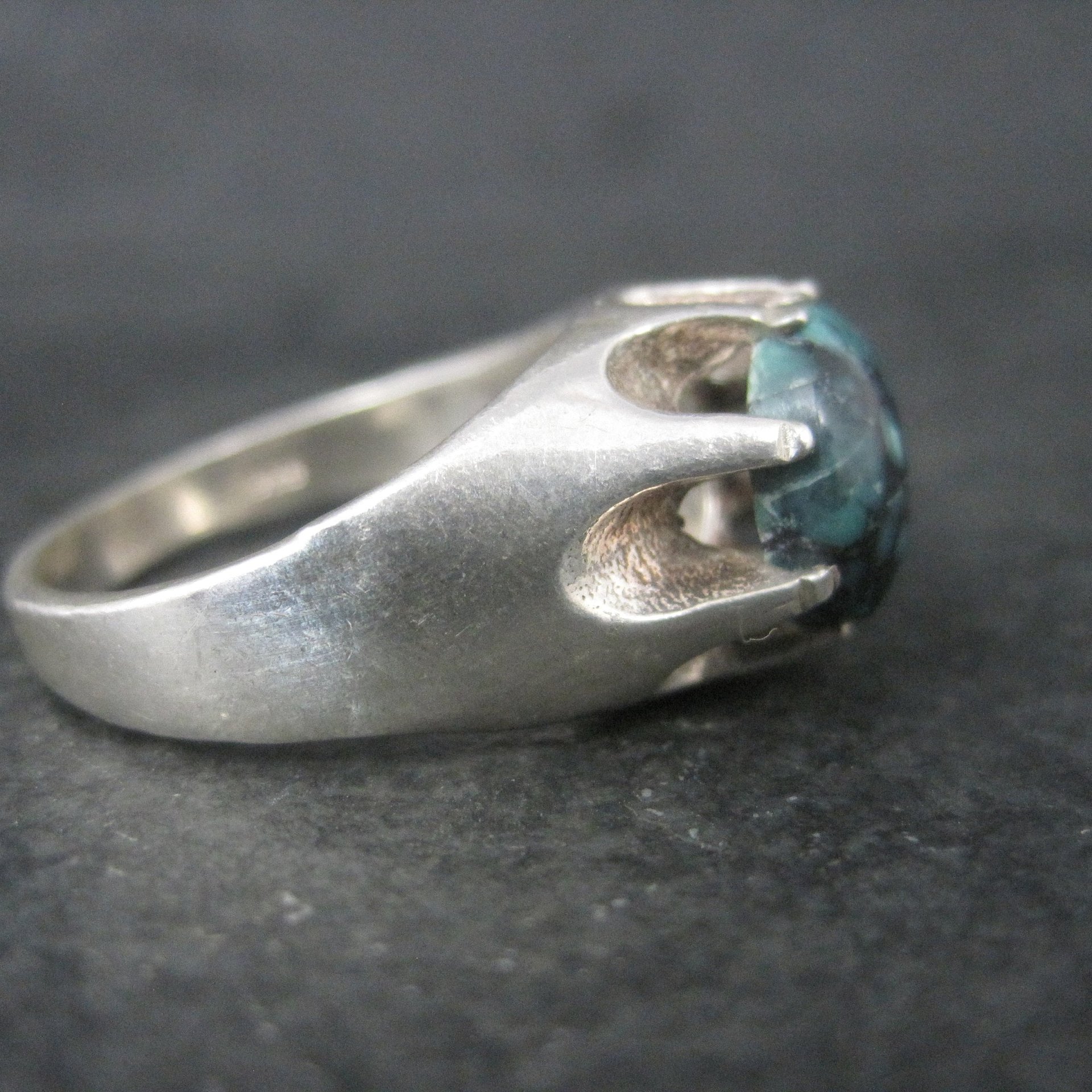 Vintage Sterling Belcher Chrysocolla Ring Size 10.5