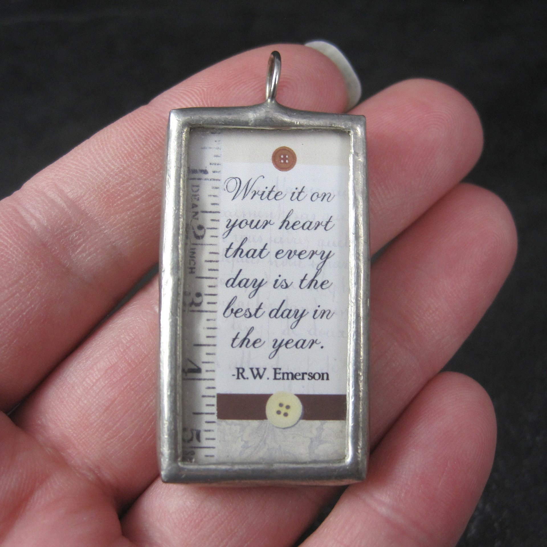 Inspirational Tile Pendant Necklace