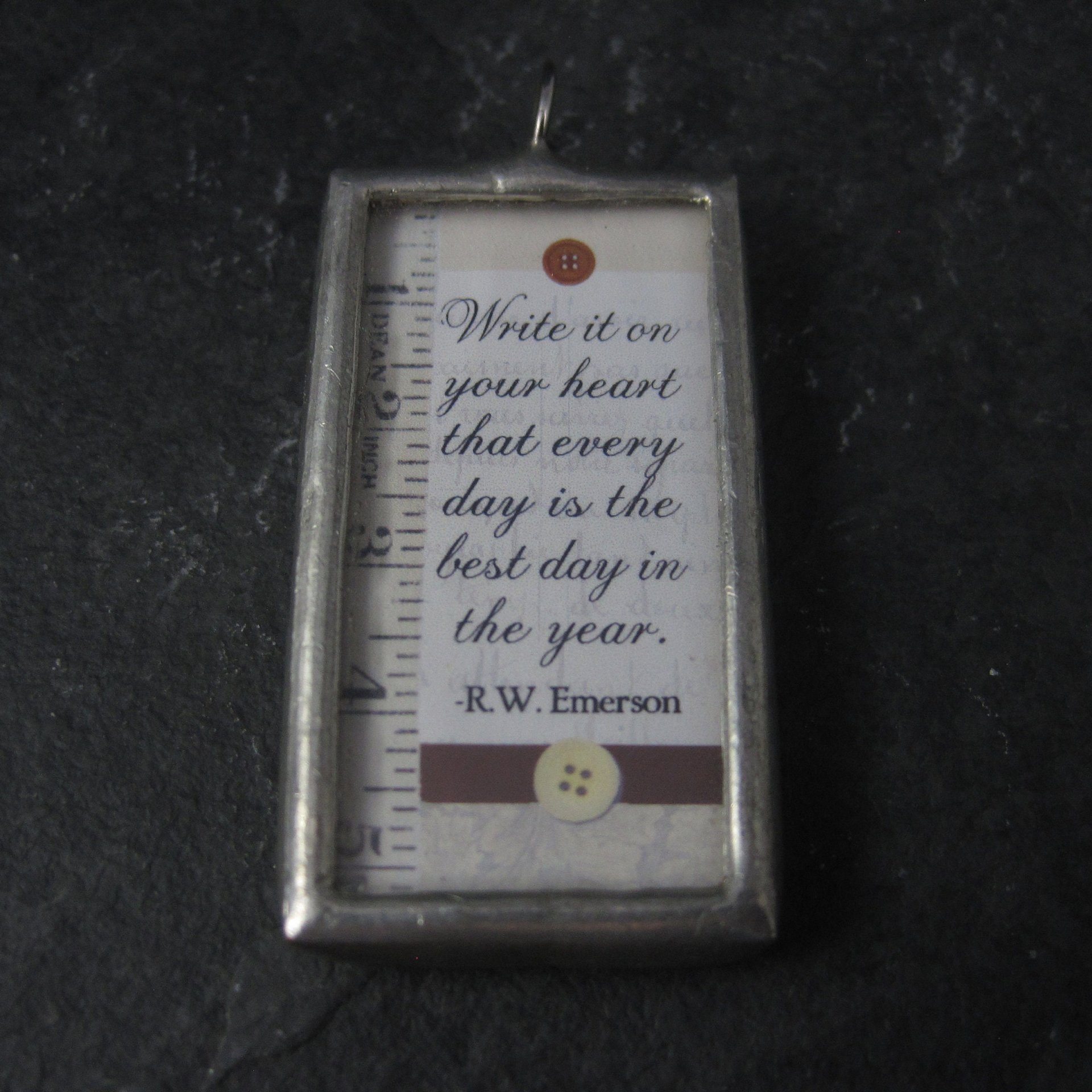 Inspirational Tile Pendant Necklace
