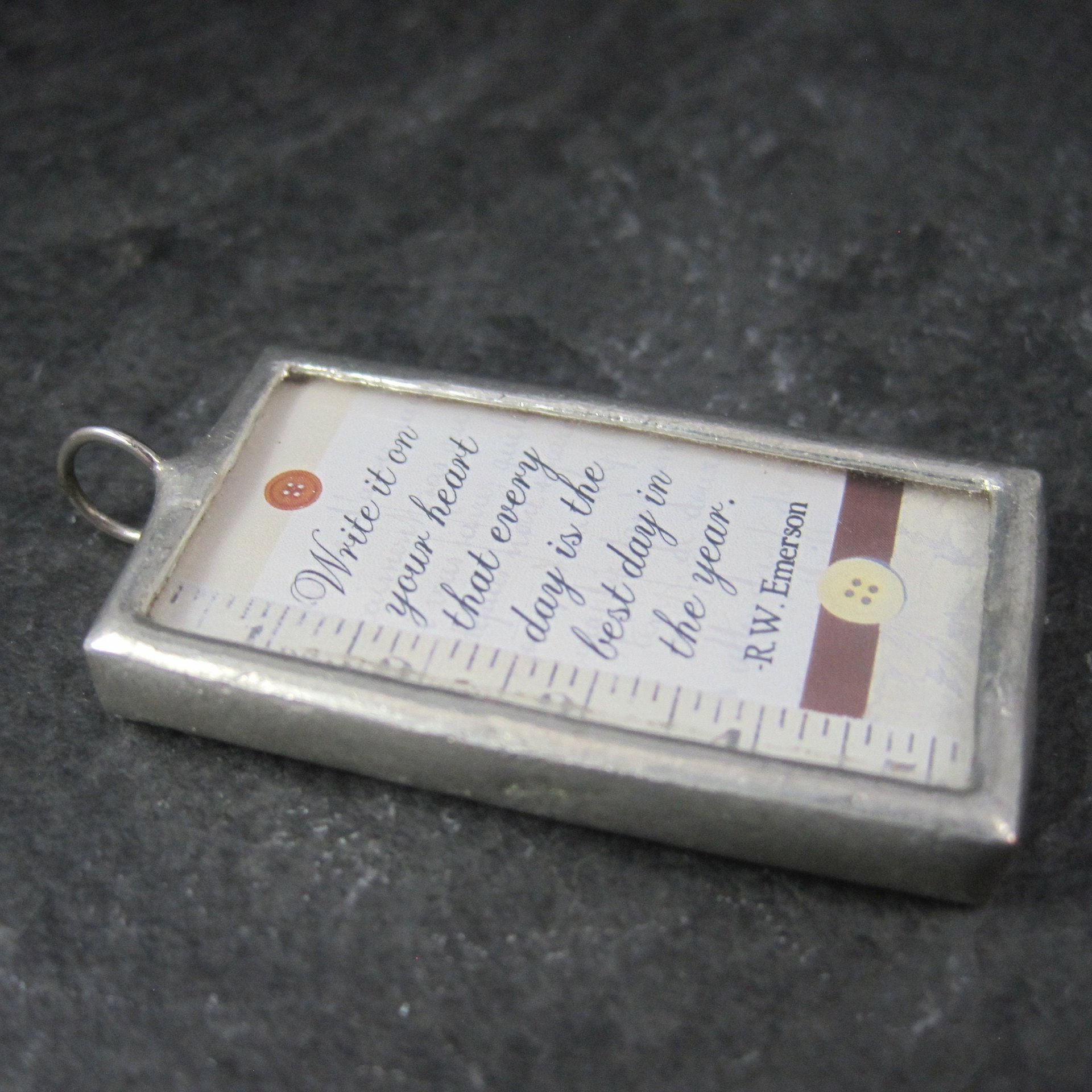 Inspirational Tile Pendant Necklace