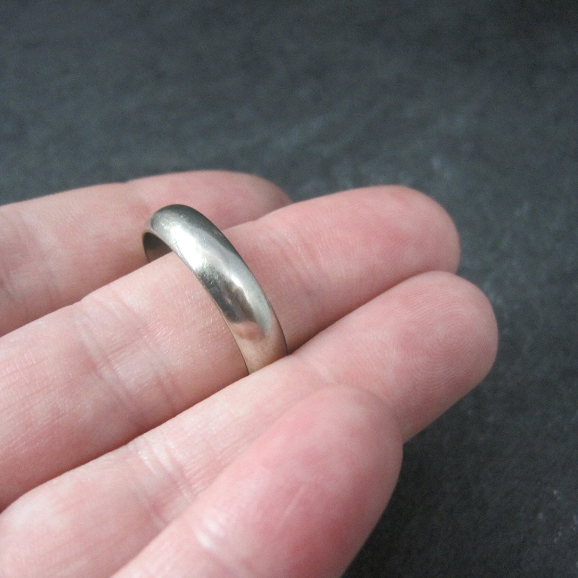 Vintage 14K White Gold Band Ring Size 11.5 Kaynar