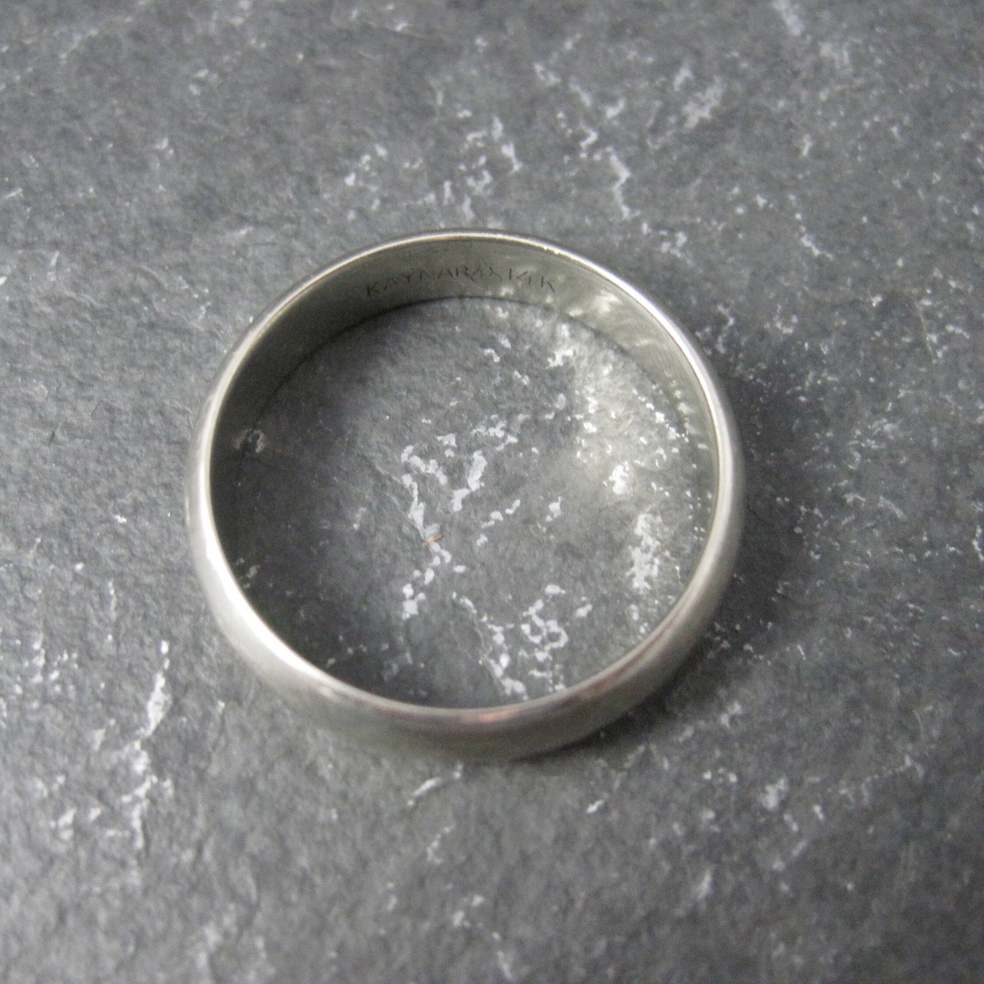 Vintage 14K White Gold Band Ring Size 11.5 Kaynar