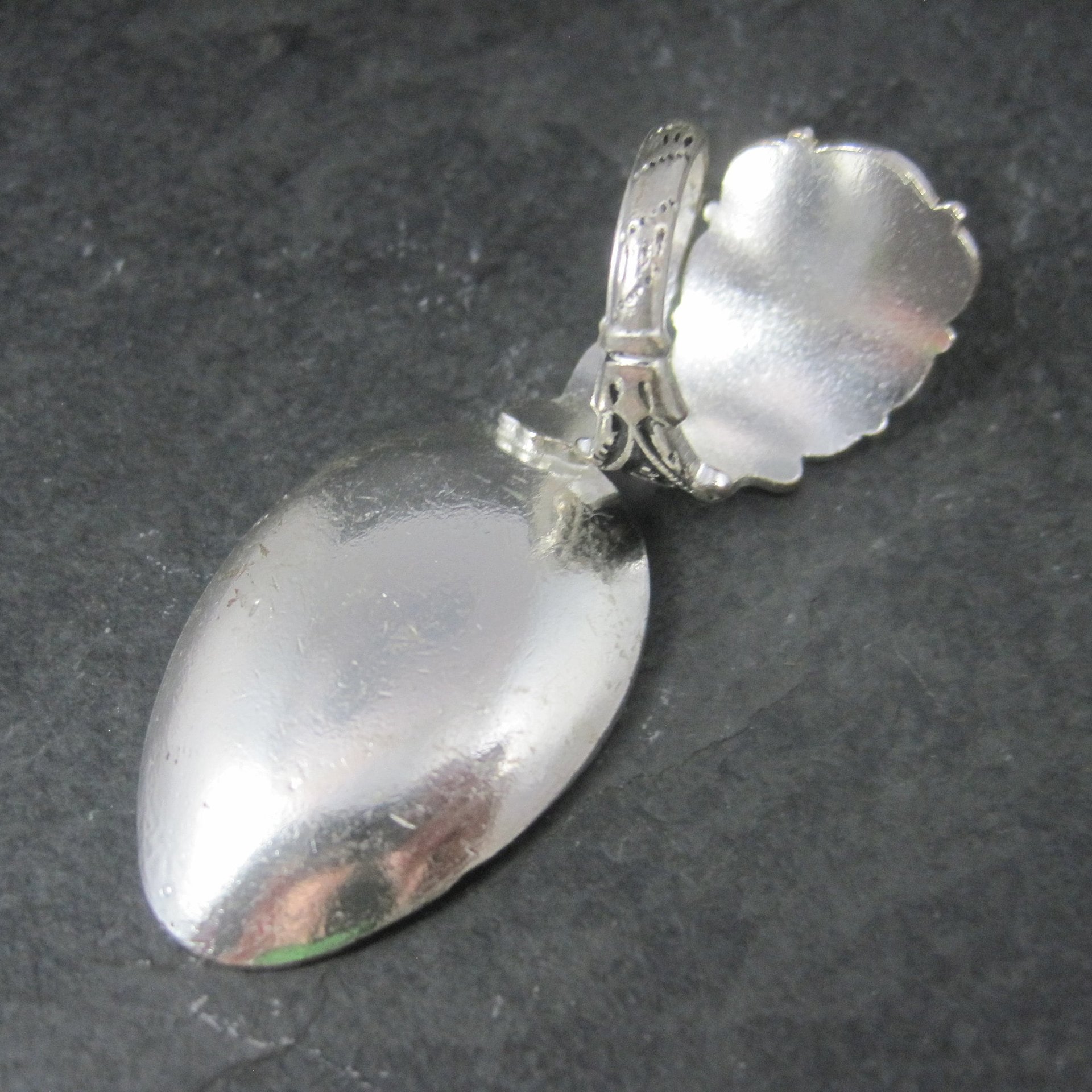 Vintage Enamel Hand Painted Ballerina Spoon Ring Size 9