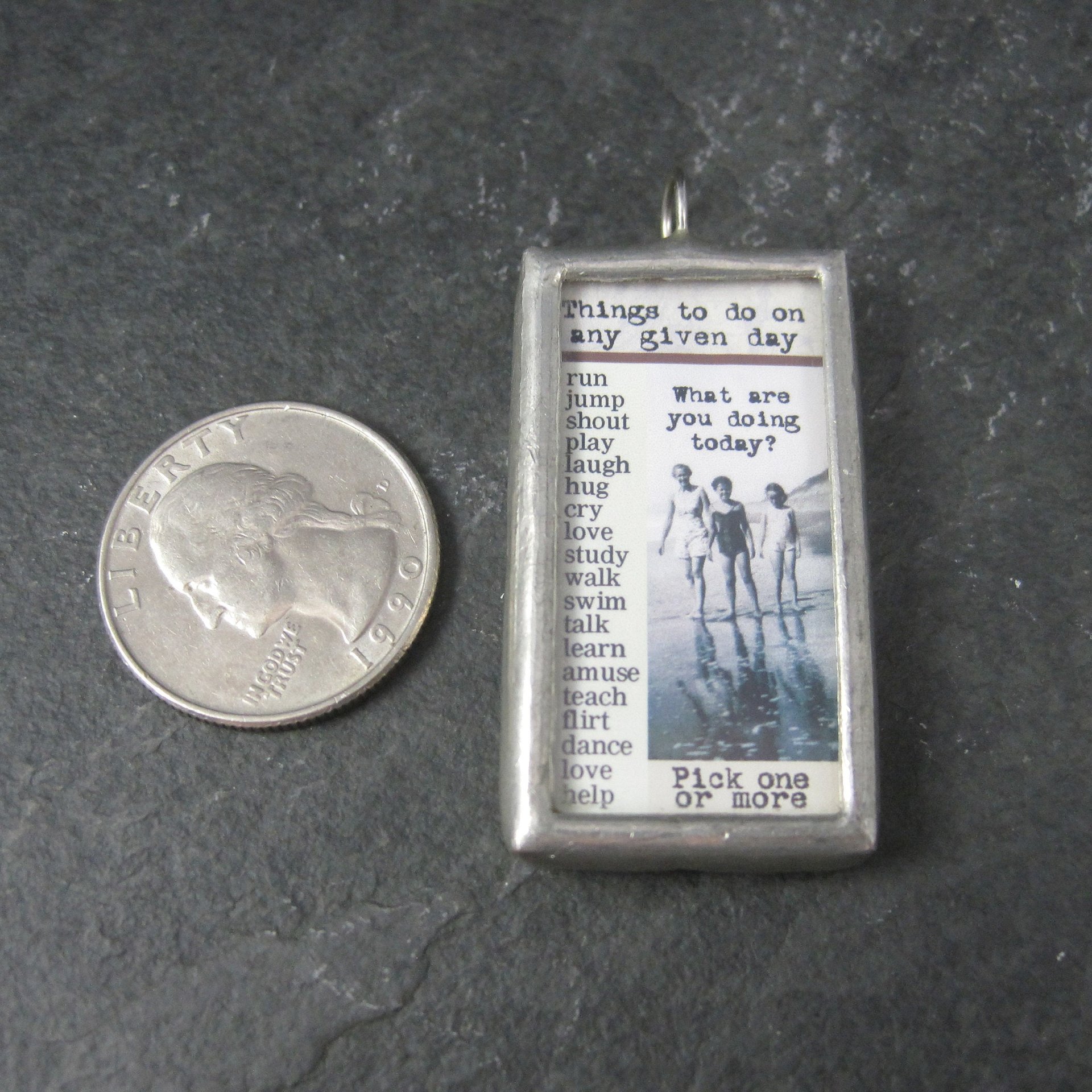 Inspirational Tile Pendant Necklace