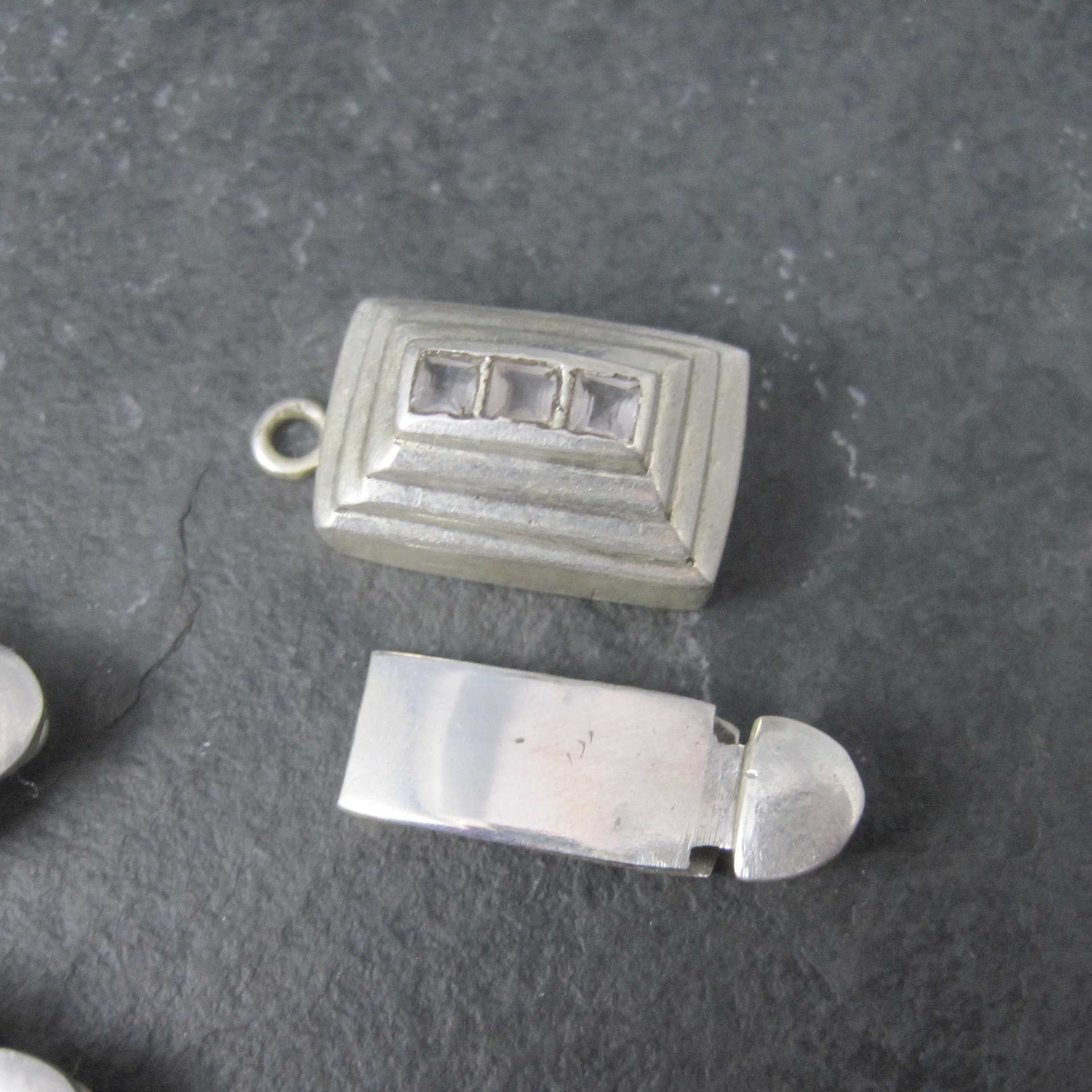 Destash Lot Sterling Gemstone Box Clasps