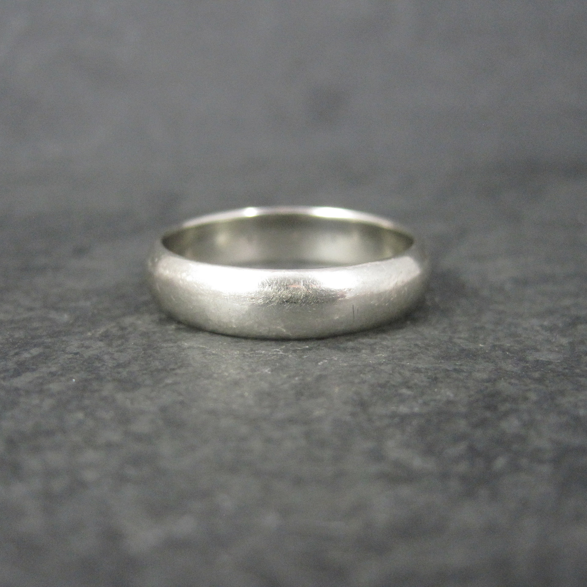 Vintage 14K White Gold Band Ring Size 11.5 Kaynar
