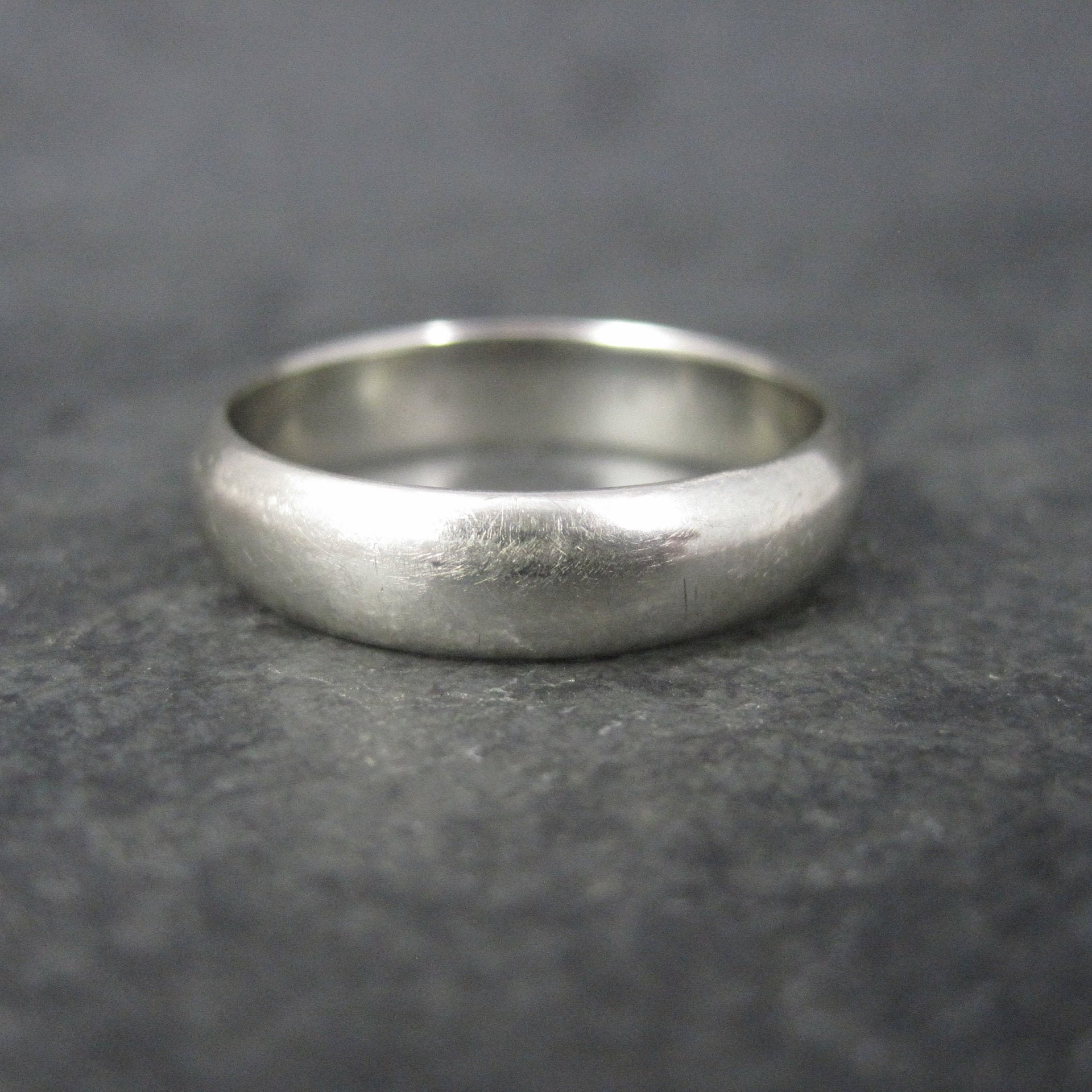 Vintage 14K White Gold Band Ring Size 11.5 Kaynar
