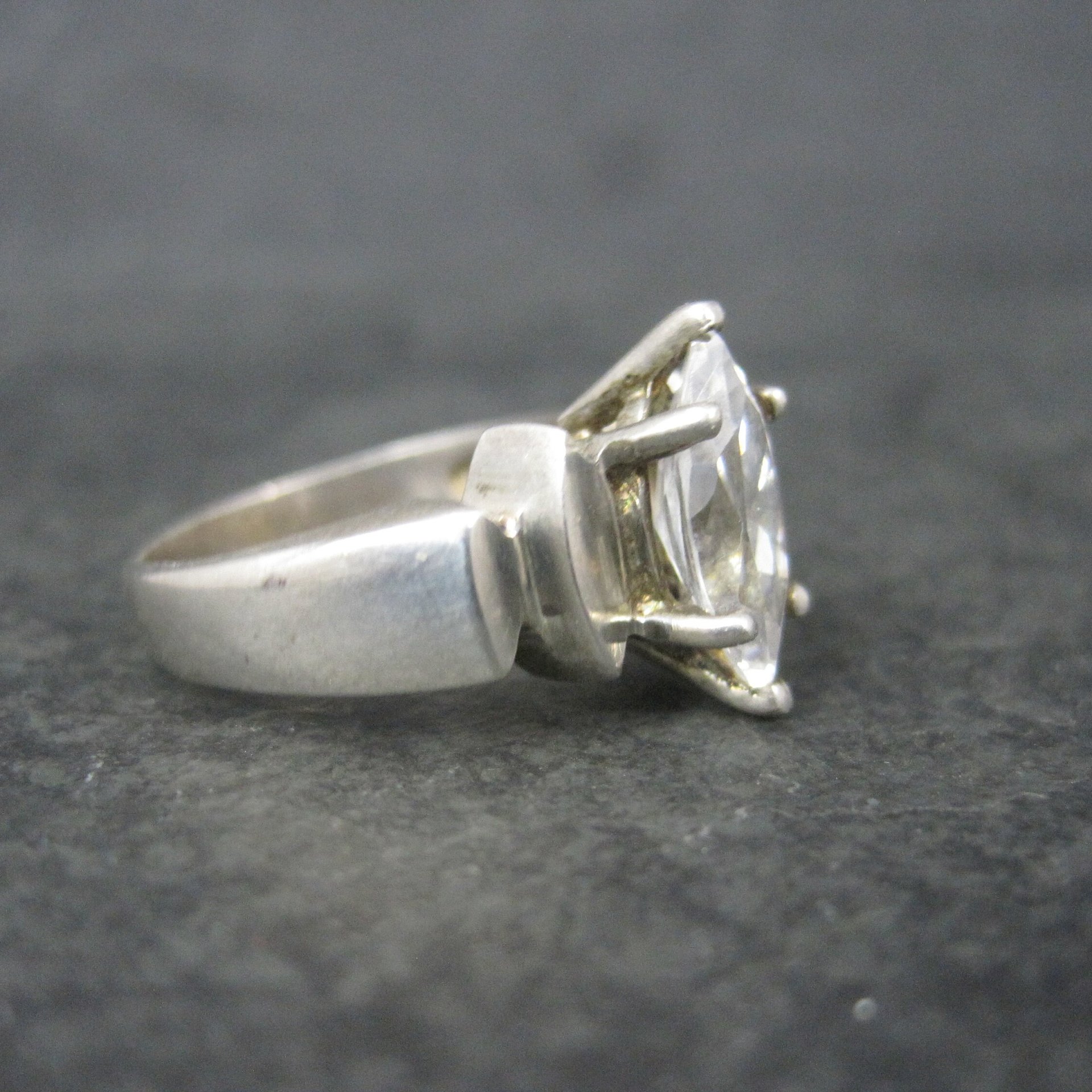 Sterling Marquise Cz Ring Size 7