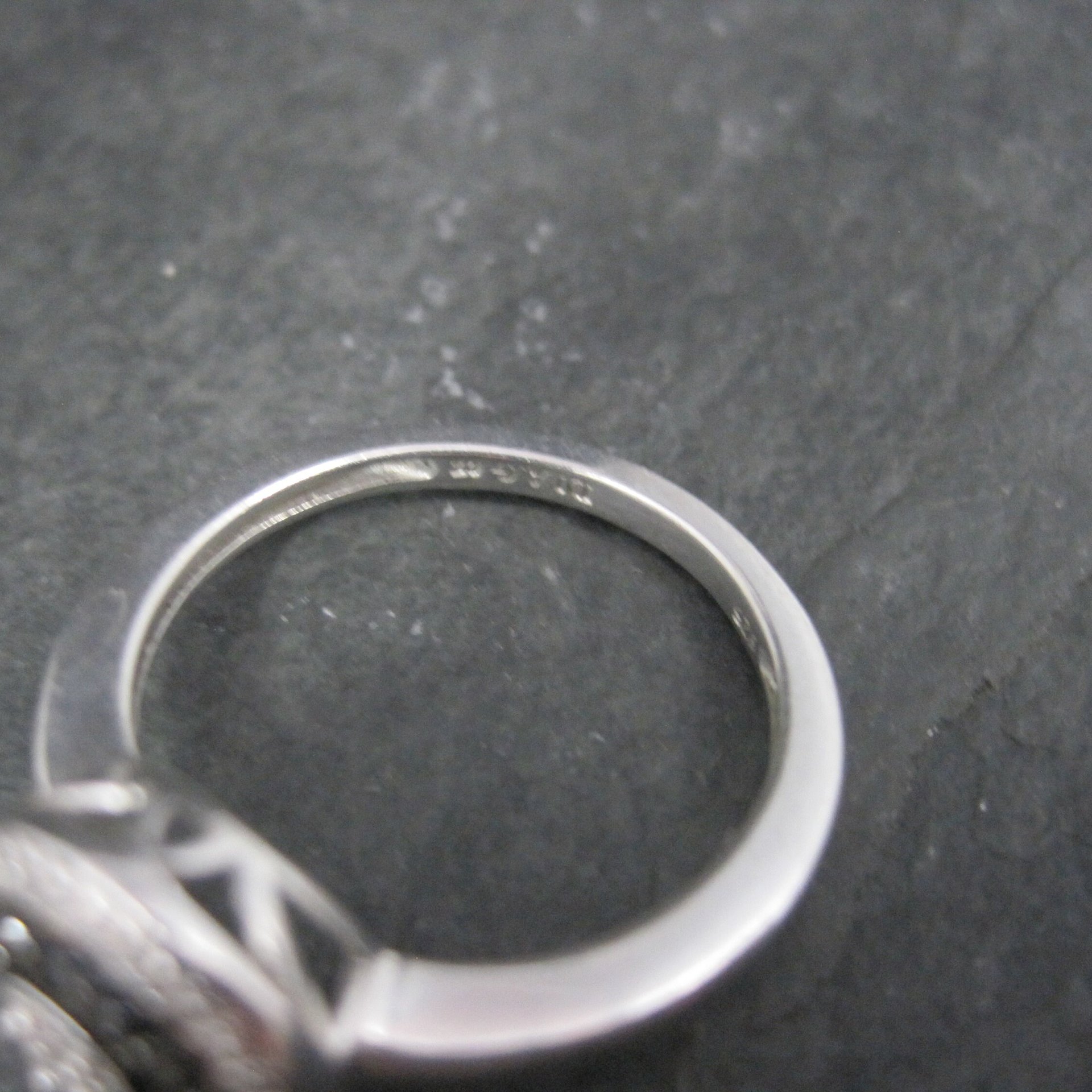 Vintage Sterling Black Cz Halo Ring Size 7