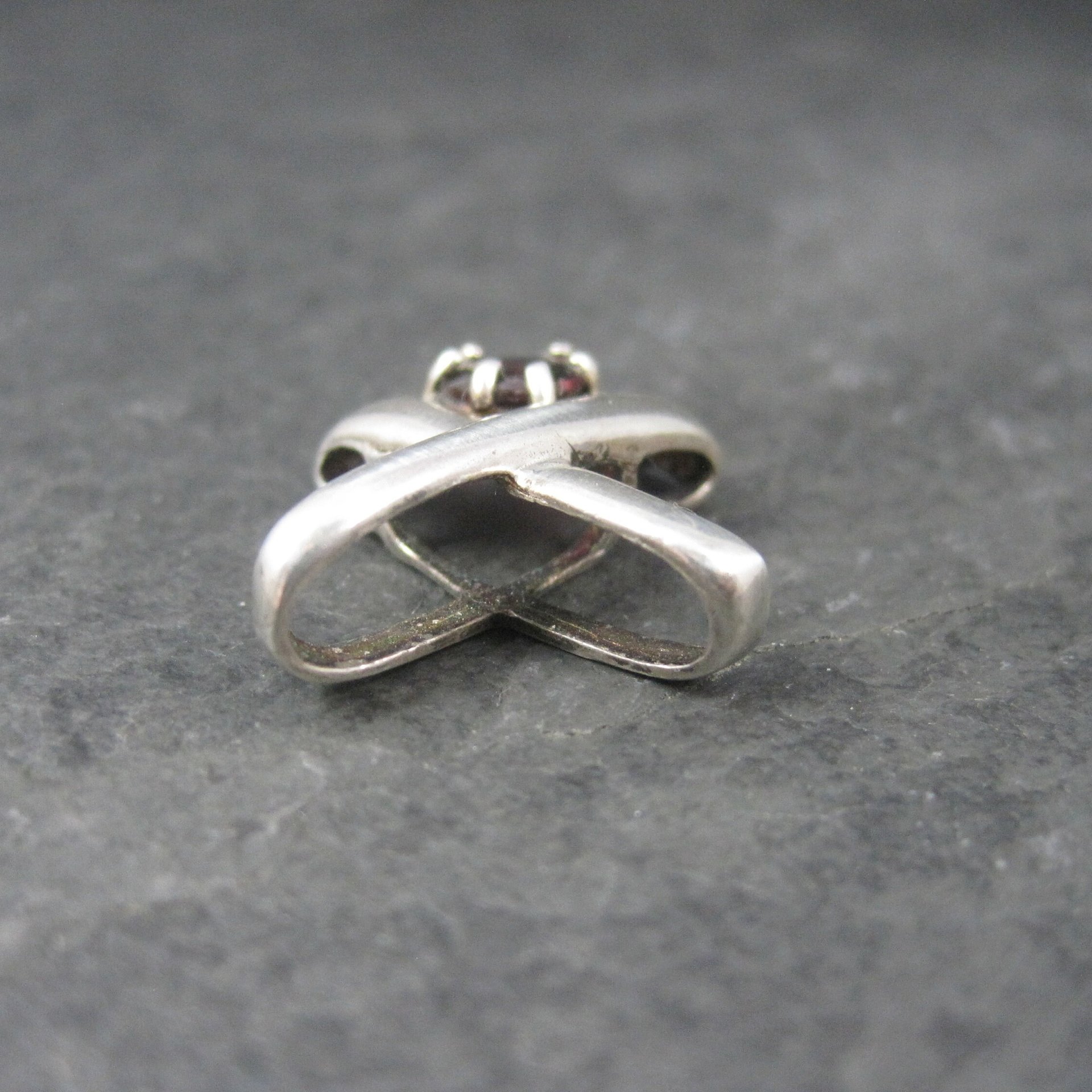 Vintage Sterling X Garnet Pendant