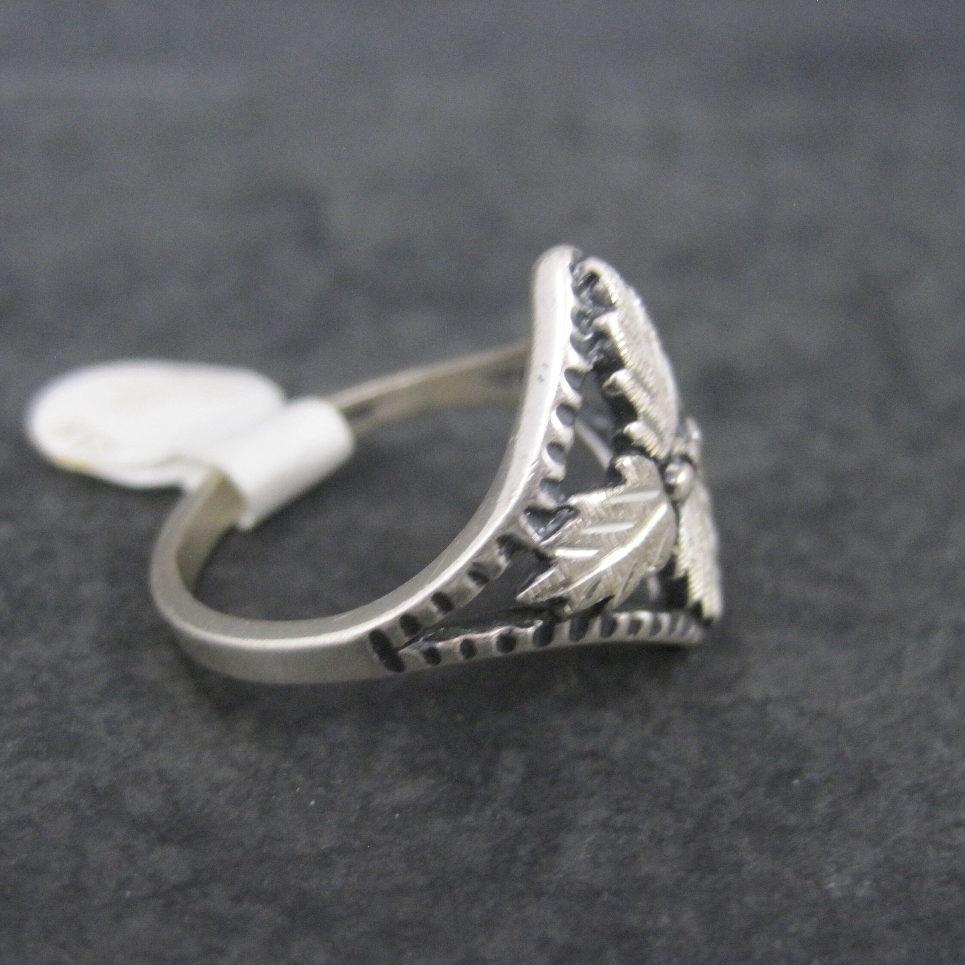Vintage Black Hills Sterling Leaf Ring