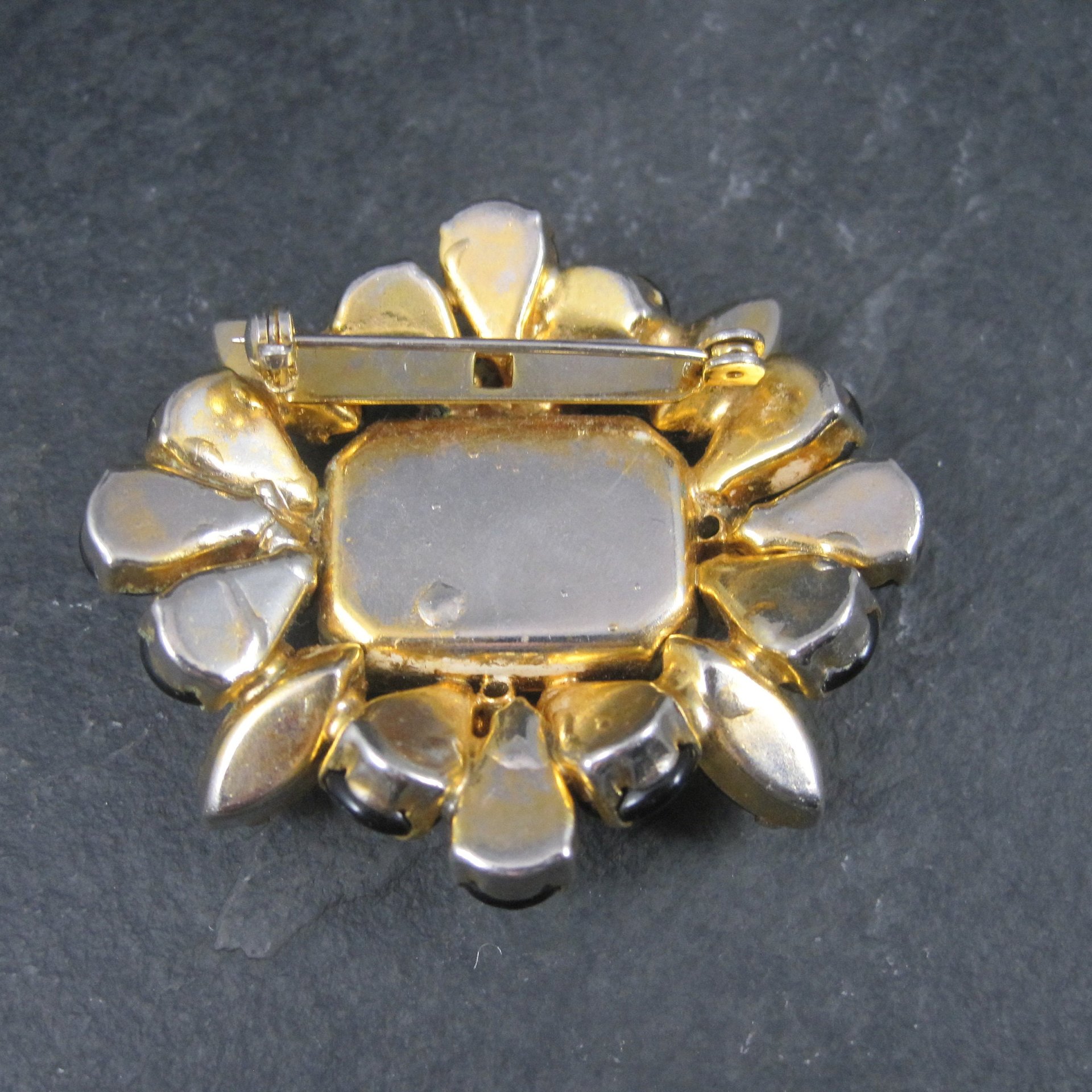 Vintage Black Rhinestone Juliana Brooch