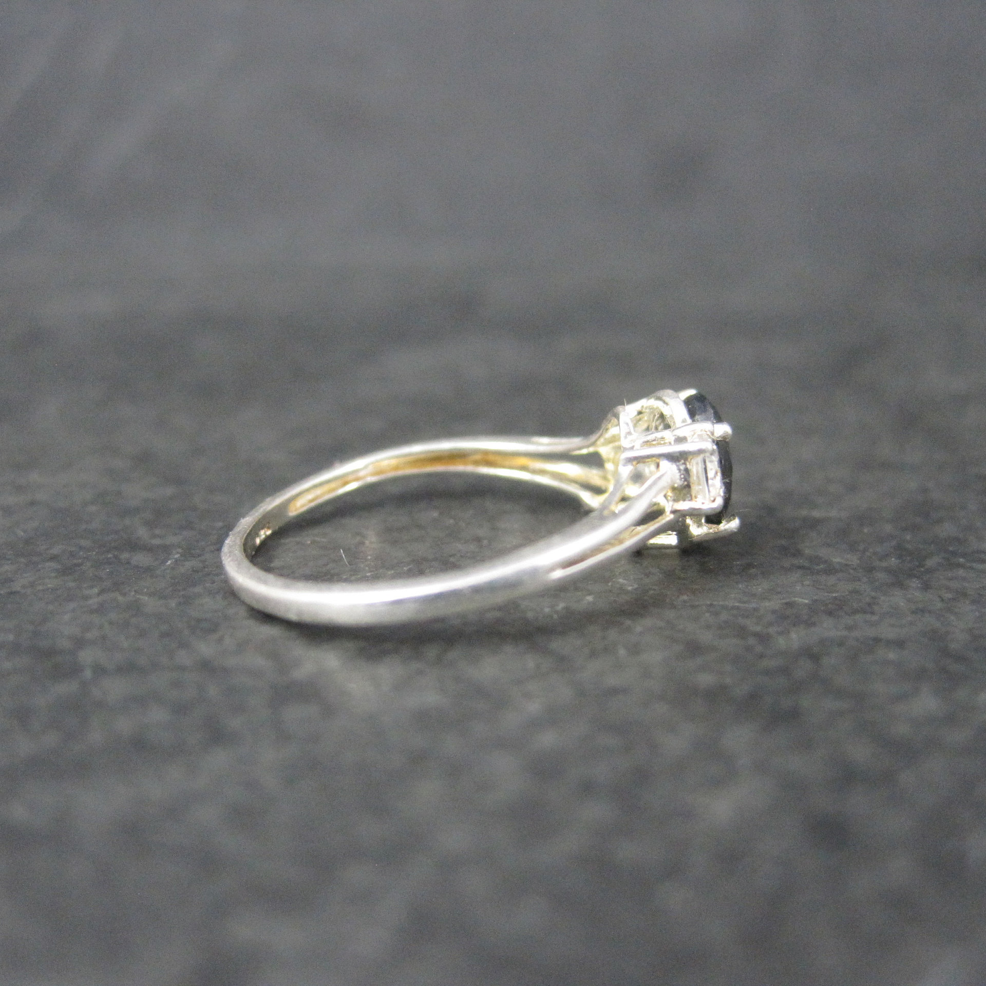 Vintage Sterling Sapphire Ring Size 7