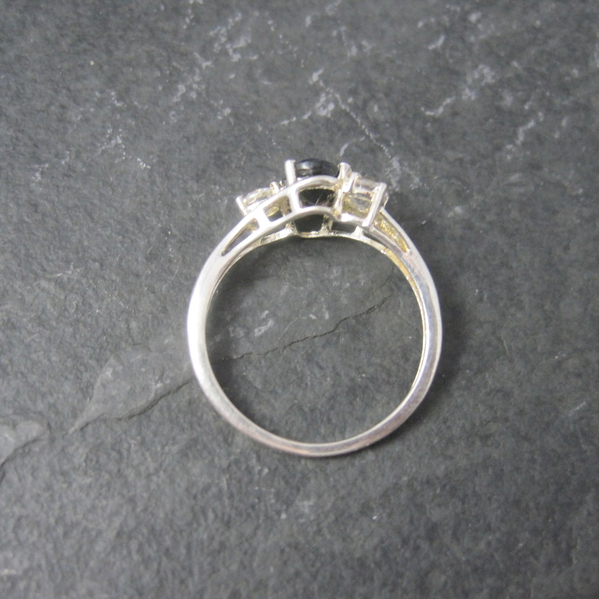 Vintage Sterling Sapphire Ring Size 7