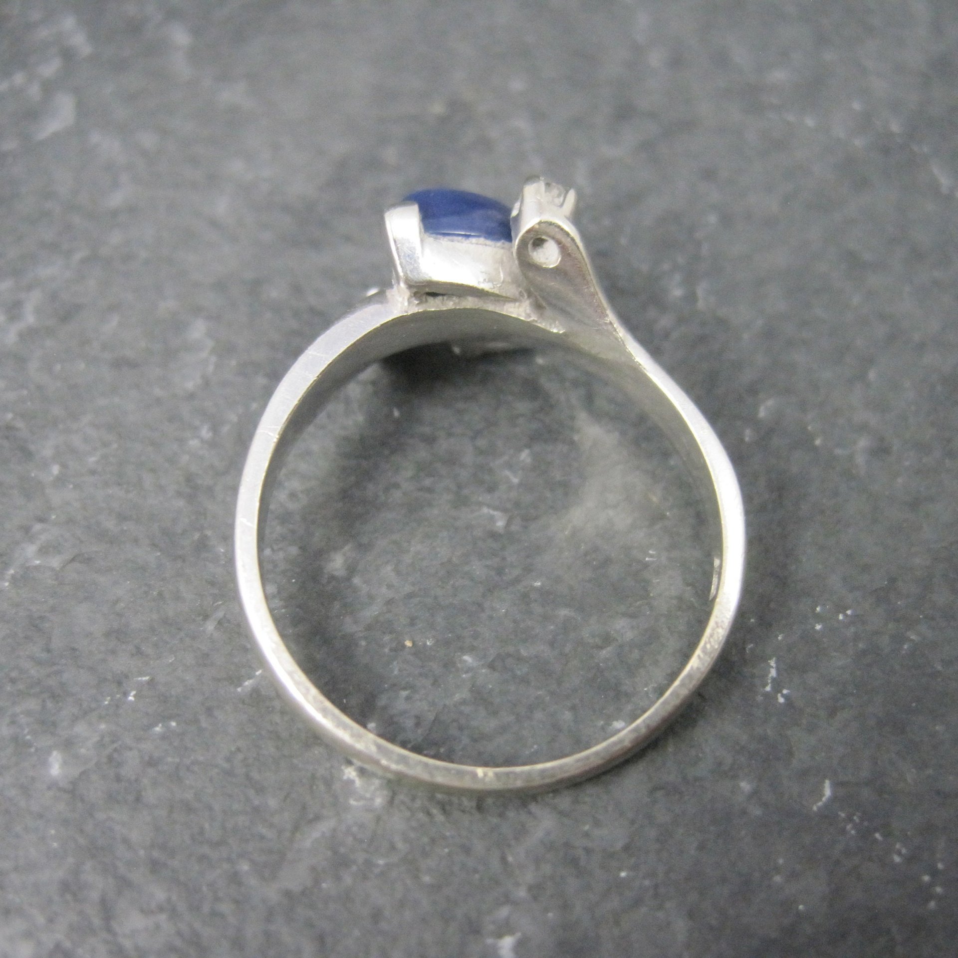 Vintage 14K Star Sapphire Diamond Ring Size 6.5