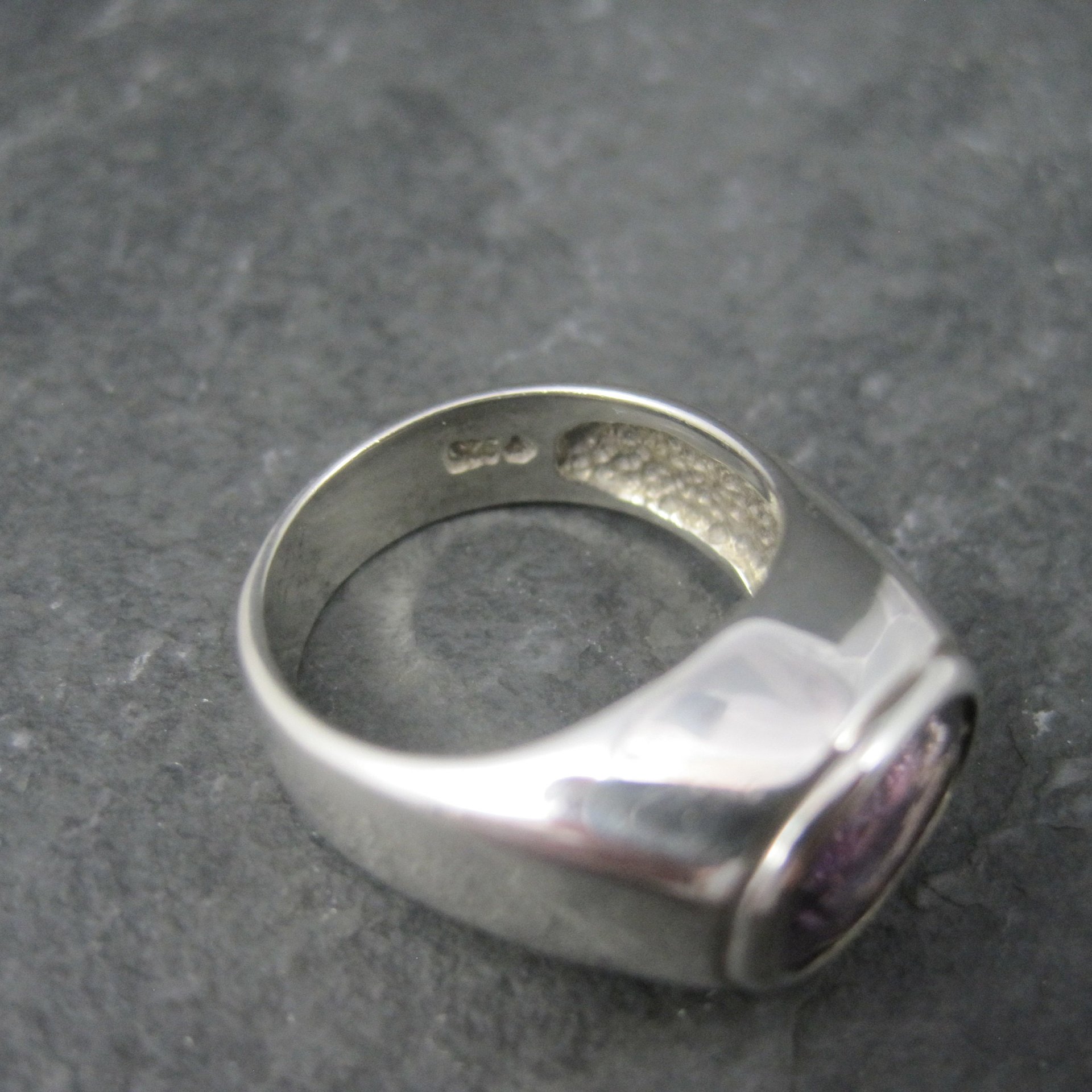 Vintage Sterling Amethyst Ring Size 5
