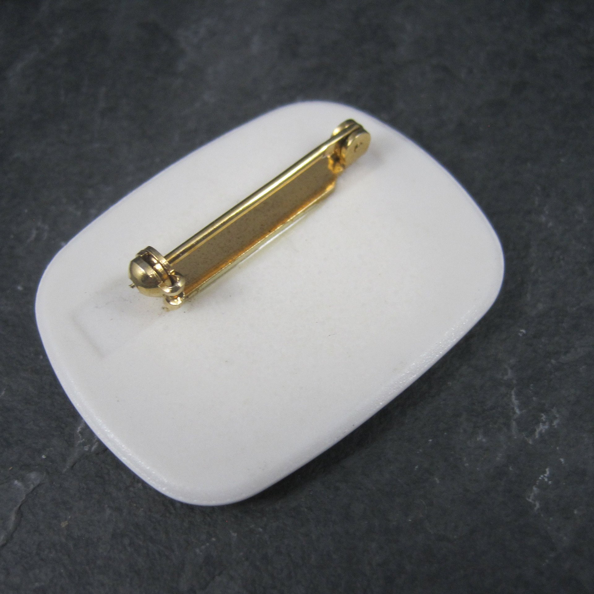 Vintage Porcelain 24K Ice Skating Brooch Avon