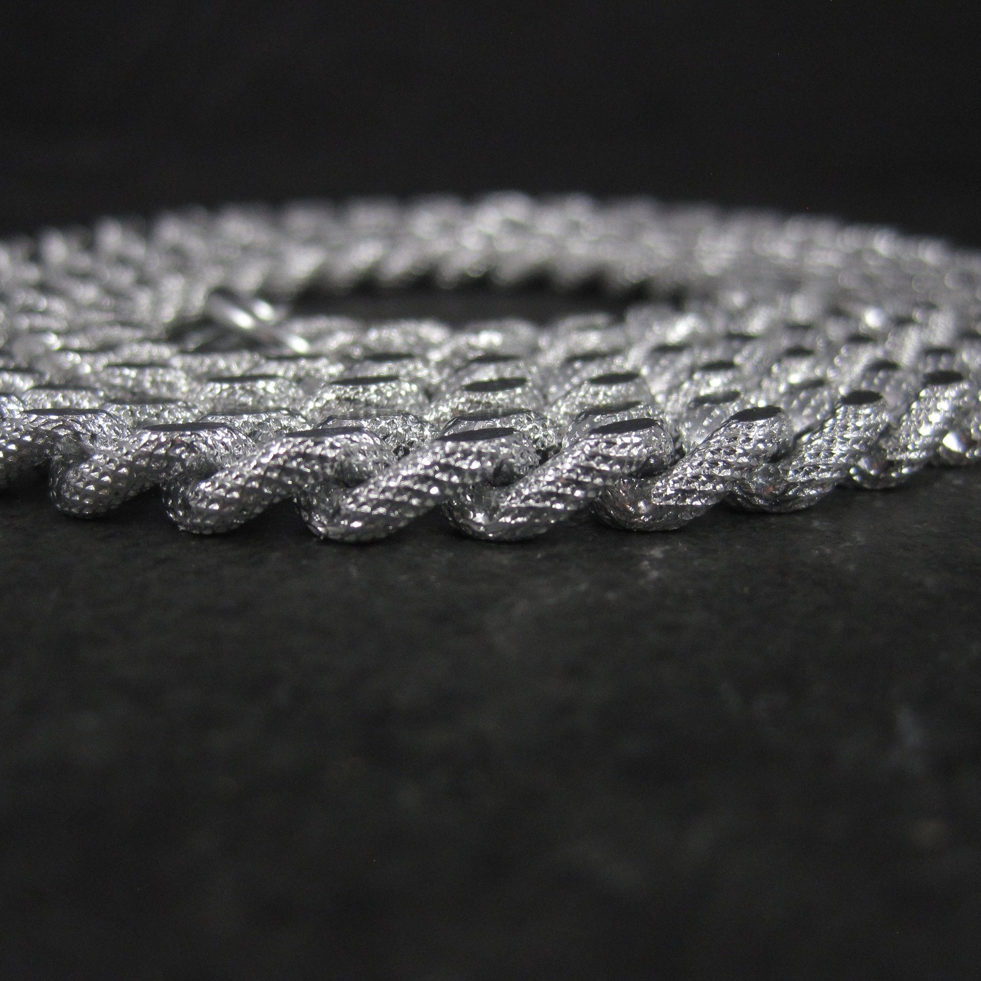 Vintage German Textured Figaro Chain 25 Inches