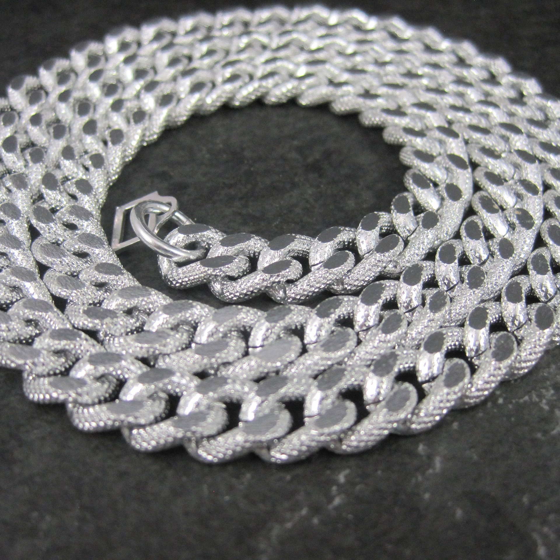Vintage German Textured Figaro Chain 25 Inches