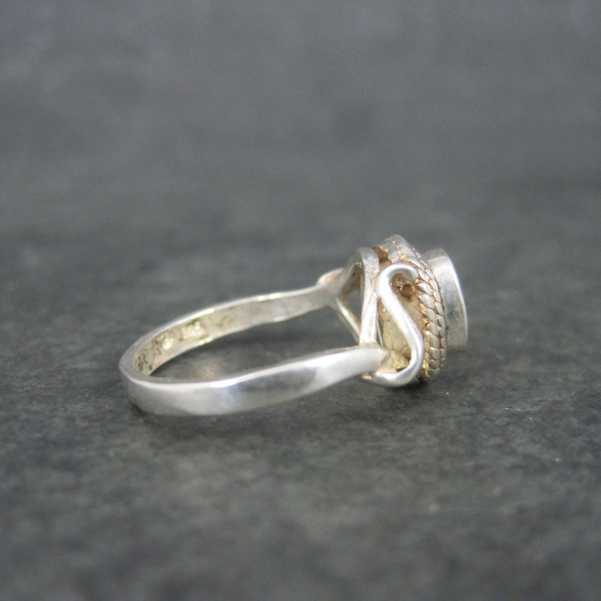 Vintage Sterling Carnelian Ring Size 5.75