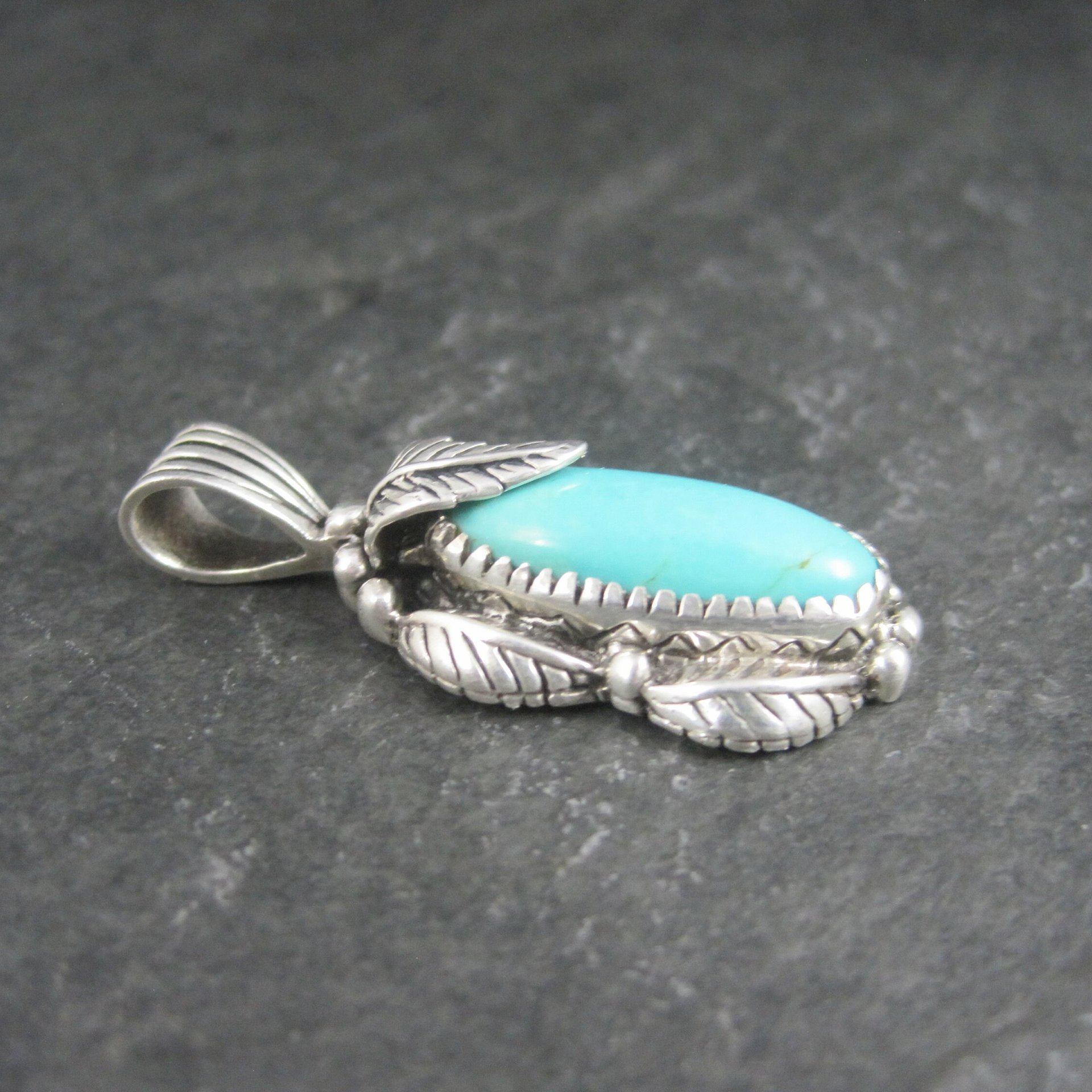 Southwestern Sterling Turquoise Pendant Carol Felley