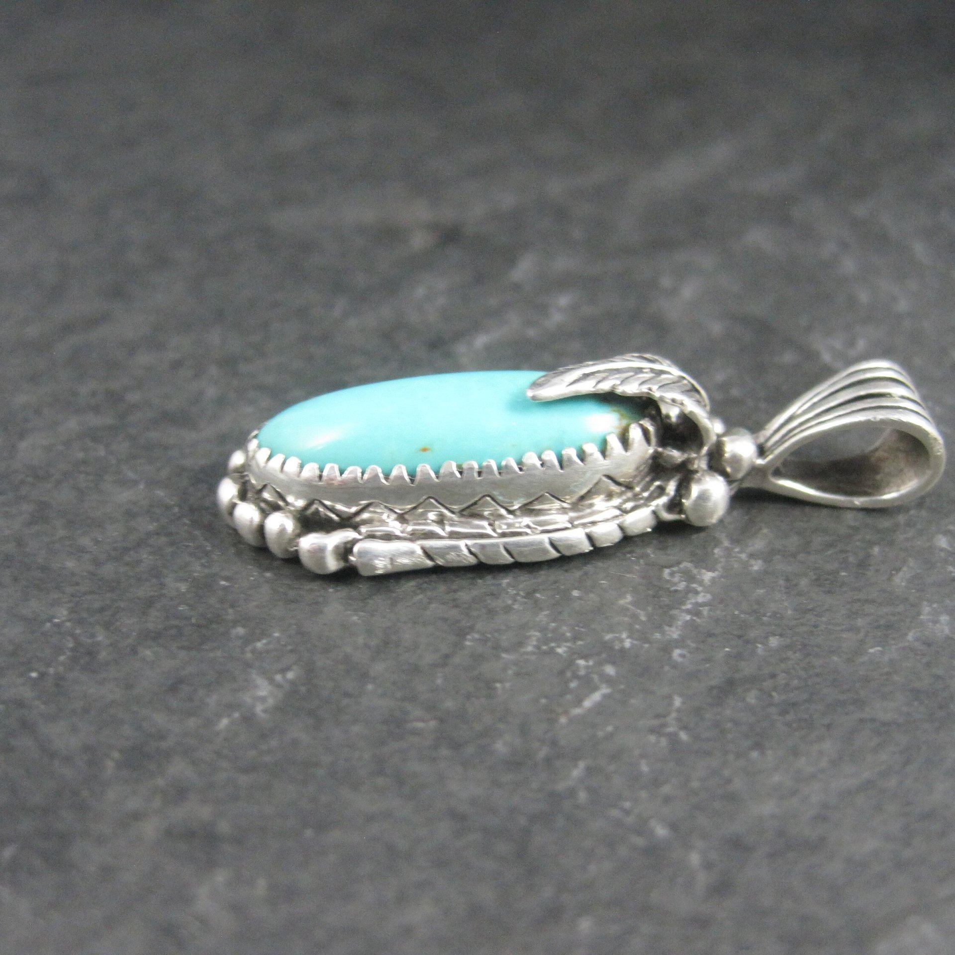 Southwestern Sterling Turquoise Pendant Carol Felley