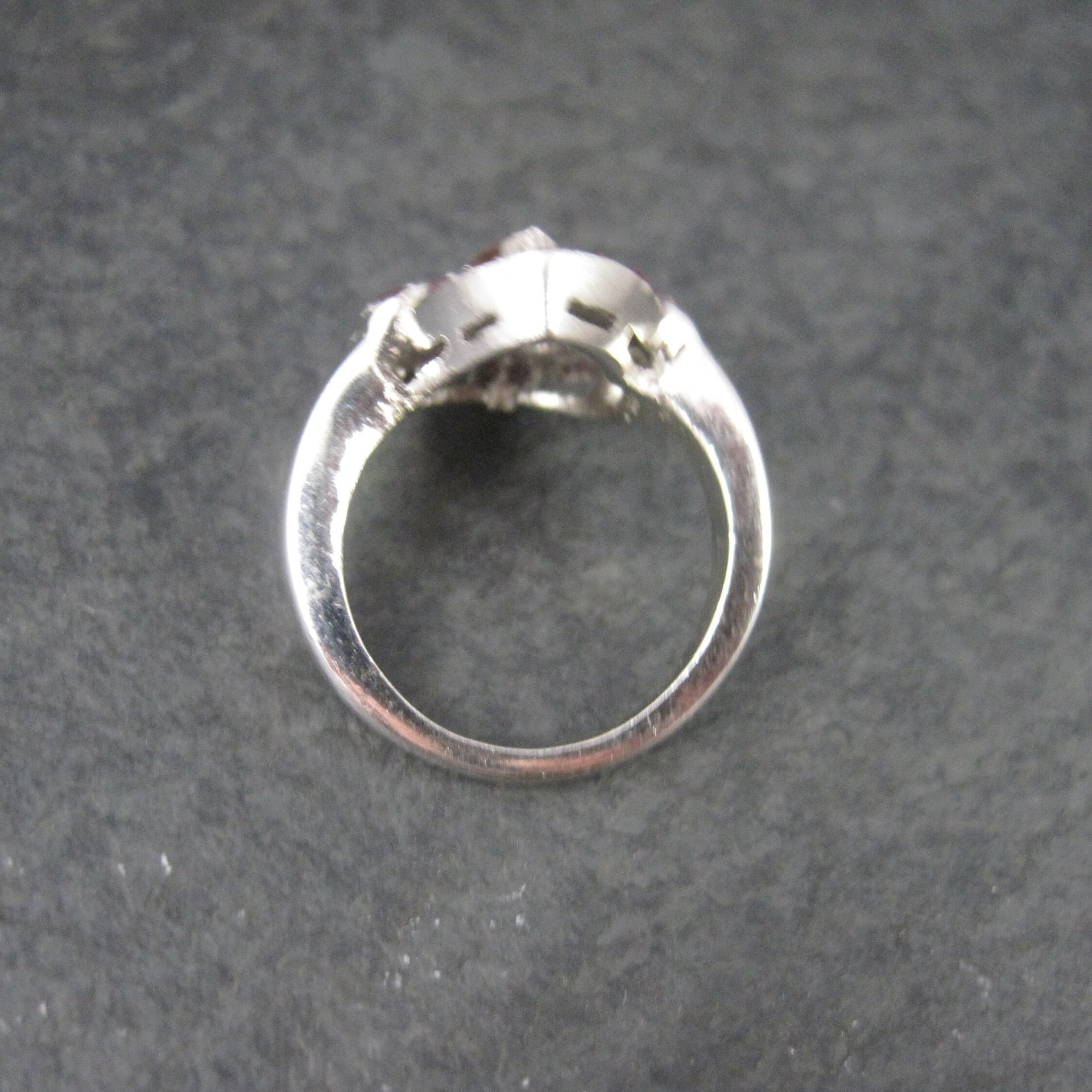 Vintage Sterling Orange Spessartite Ruby Ring Size 5.5