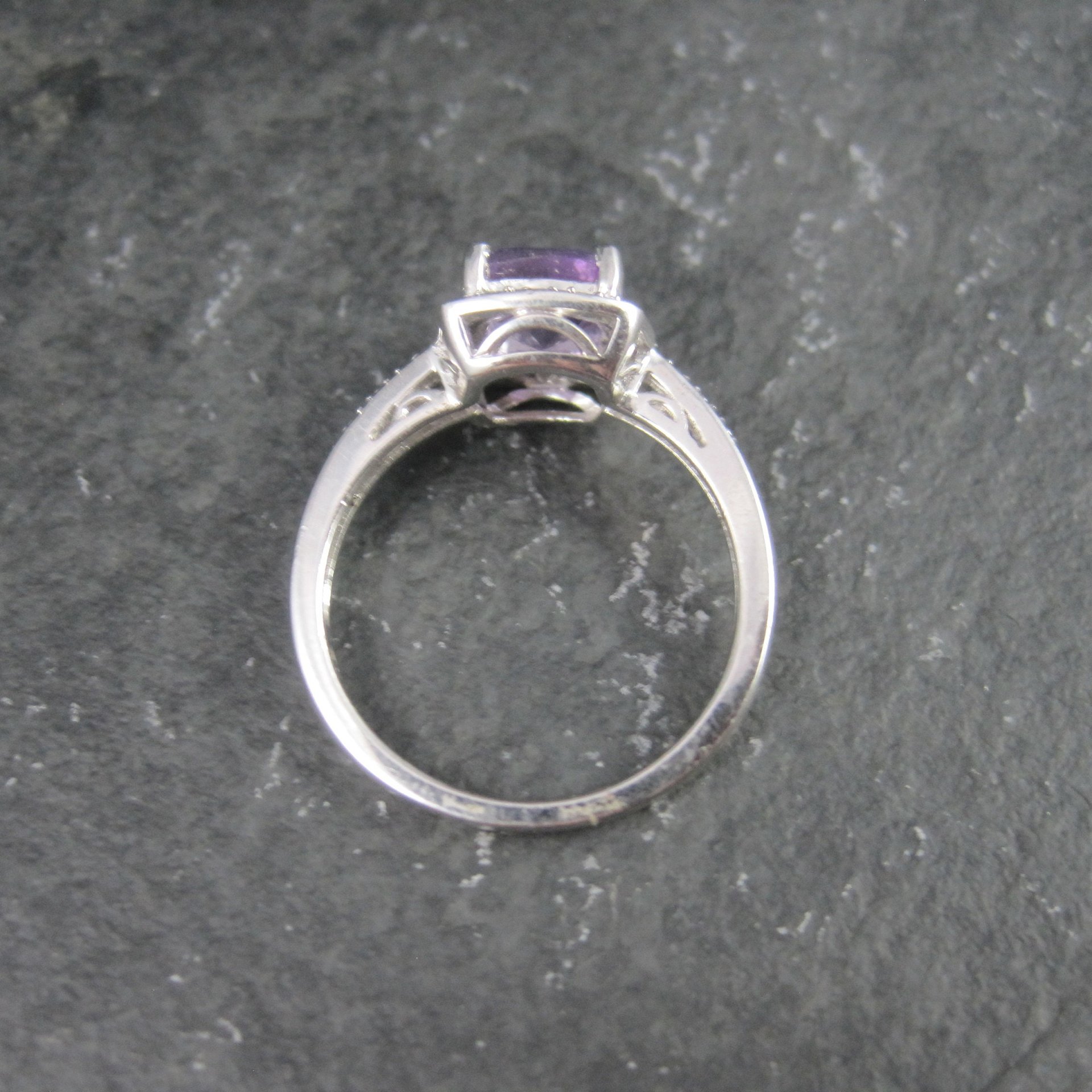 Vintage Sterling Amethyst Ring Size 7
