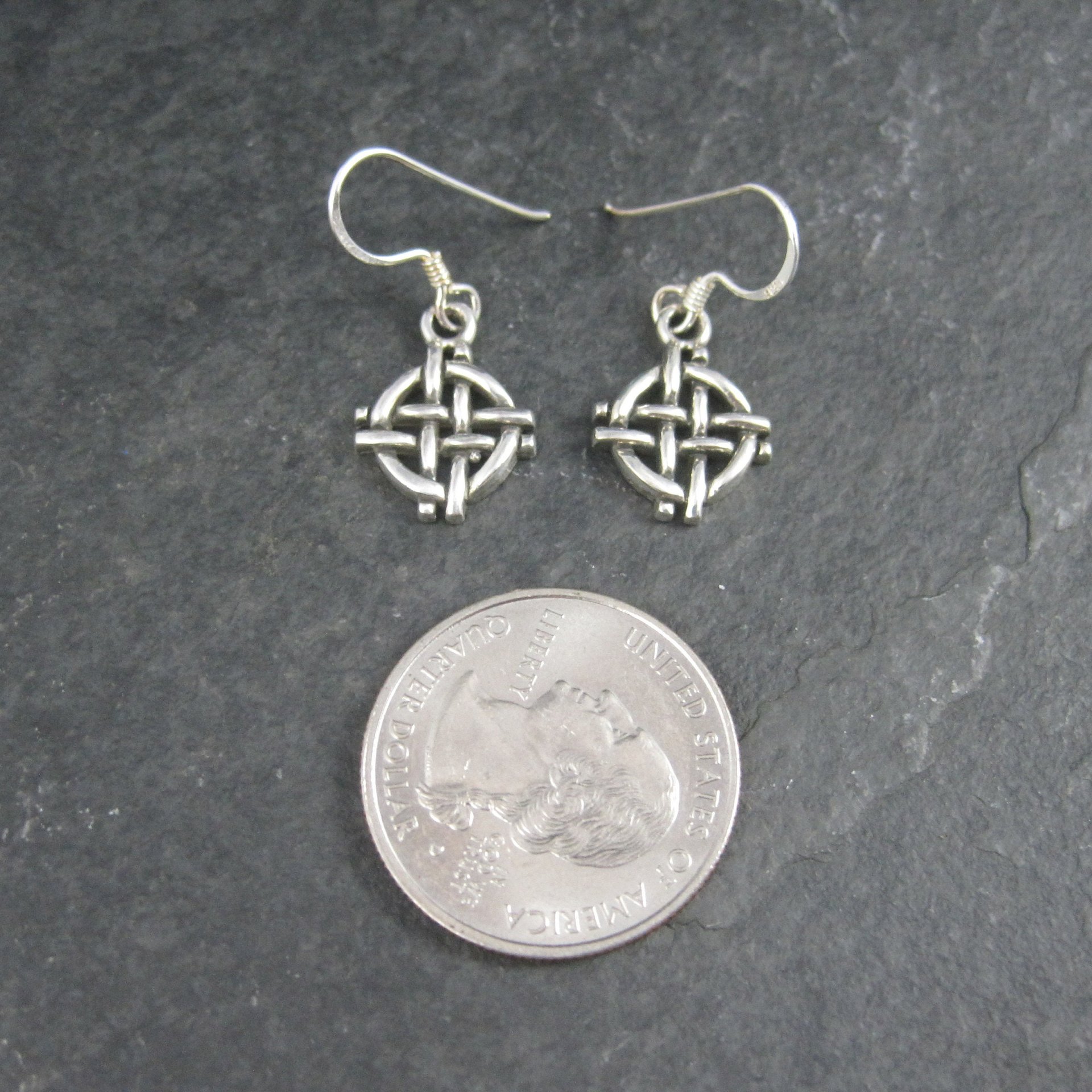 Vintage 90s Sterling Celtic Earrings
