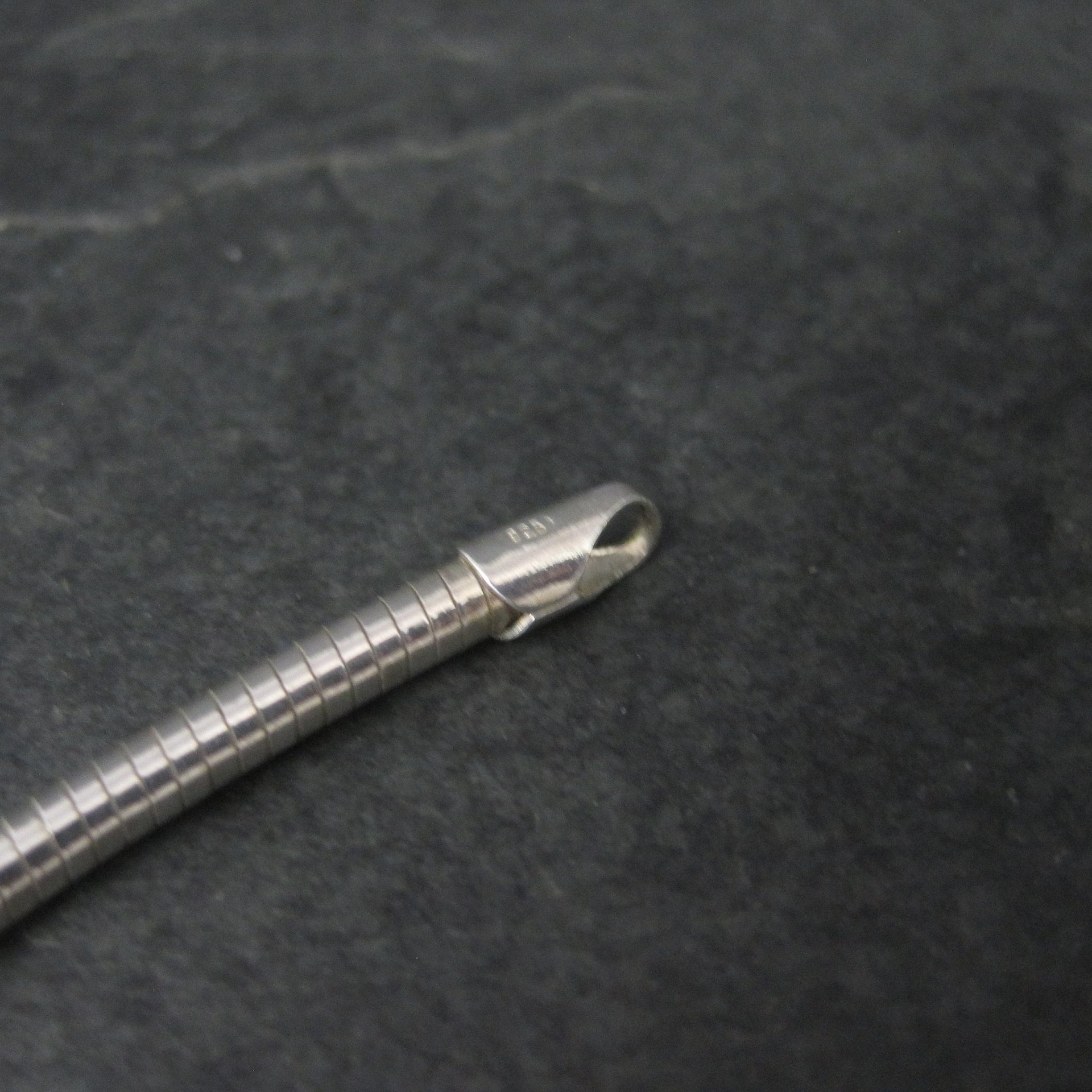 Vintage 3mm Italian Sterling Snake Chain 15 Inches Needs Clasp