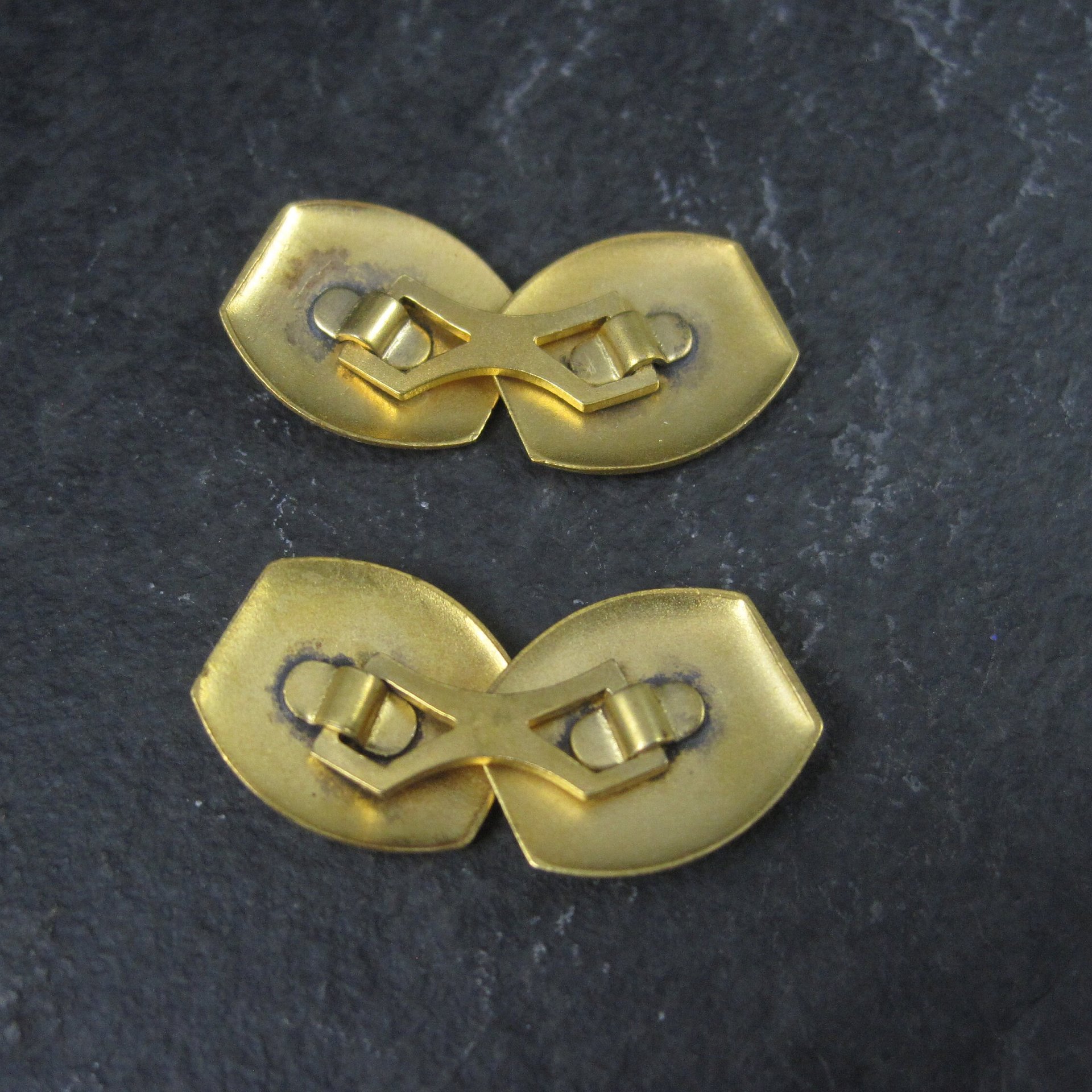 Antique 10K Art Deco Floral Cufflinks Cif Co