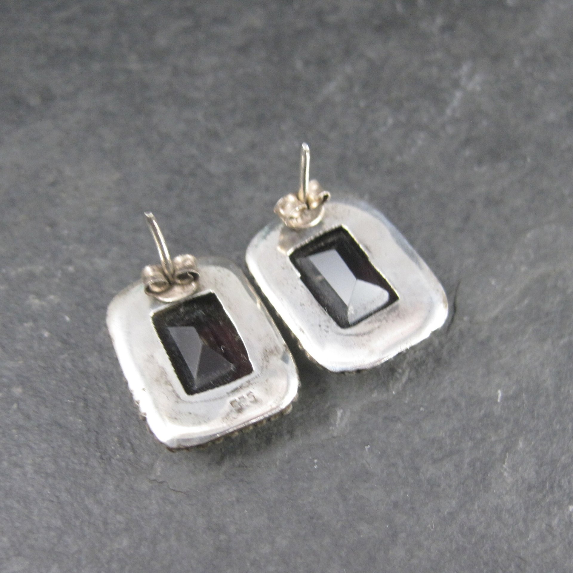 Large Purple Sterling Earrings