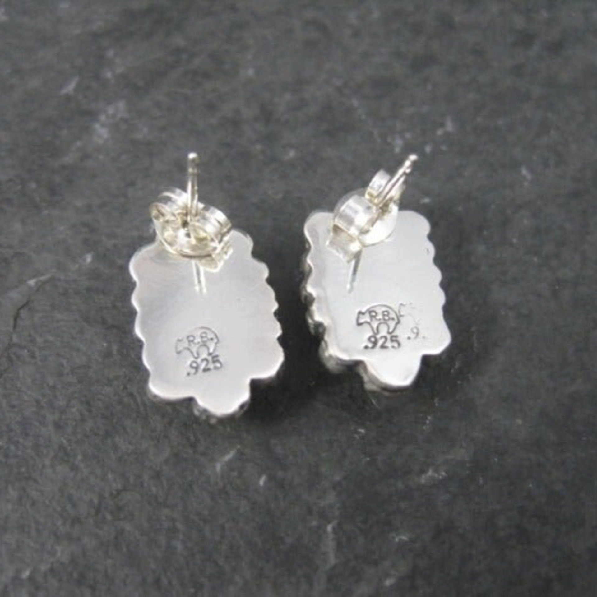 Southwestern Sterling Topaz Stud Earrings