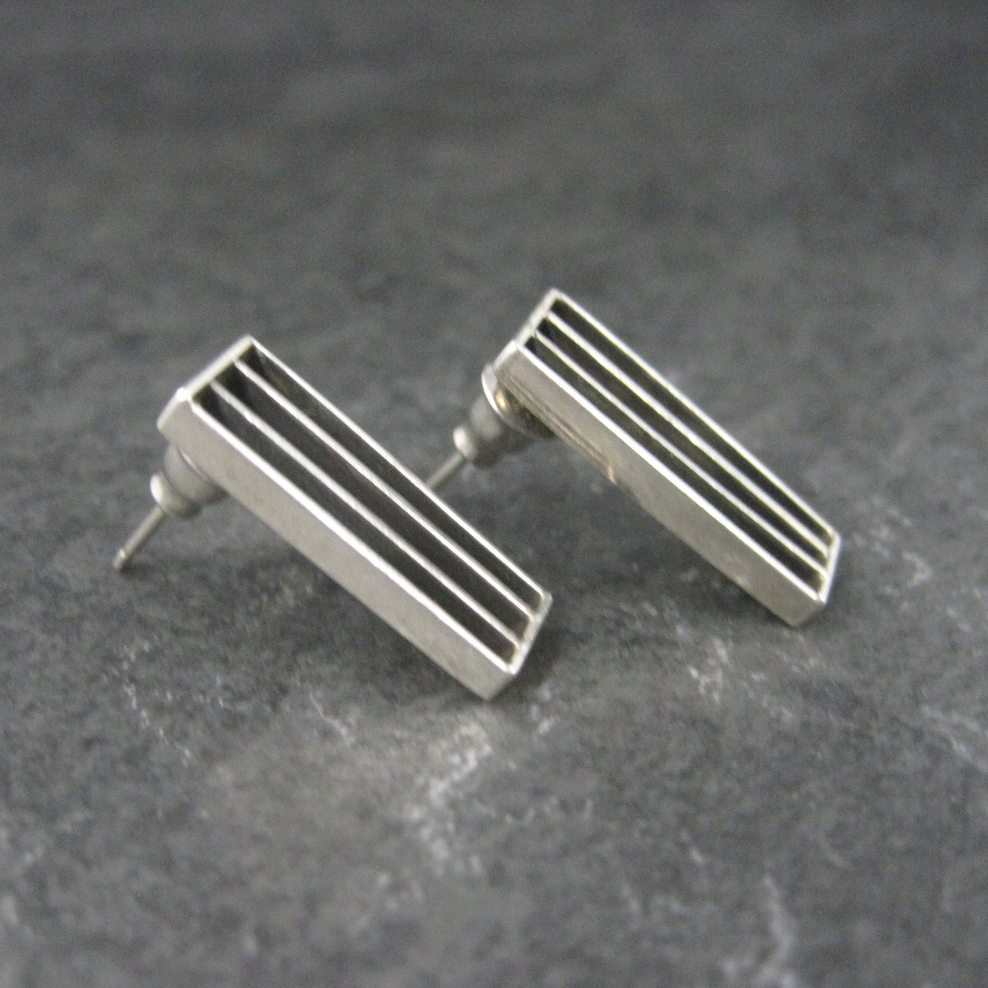 Contemporary Southwestern Sterling Silver Earrings