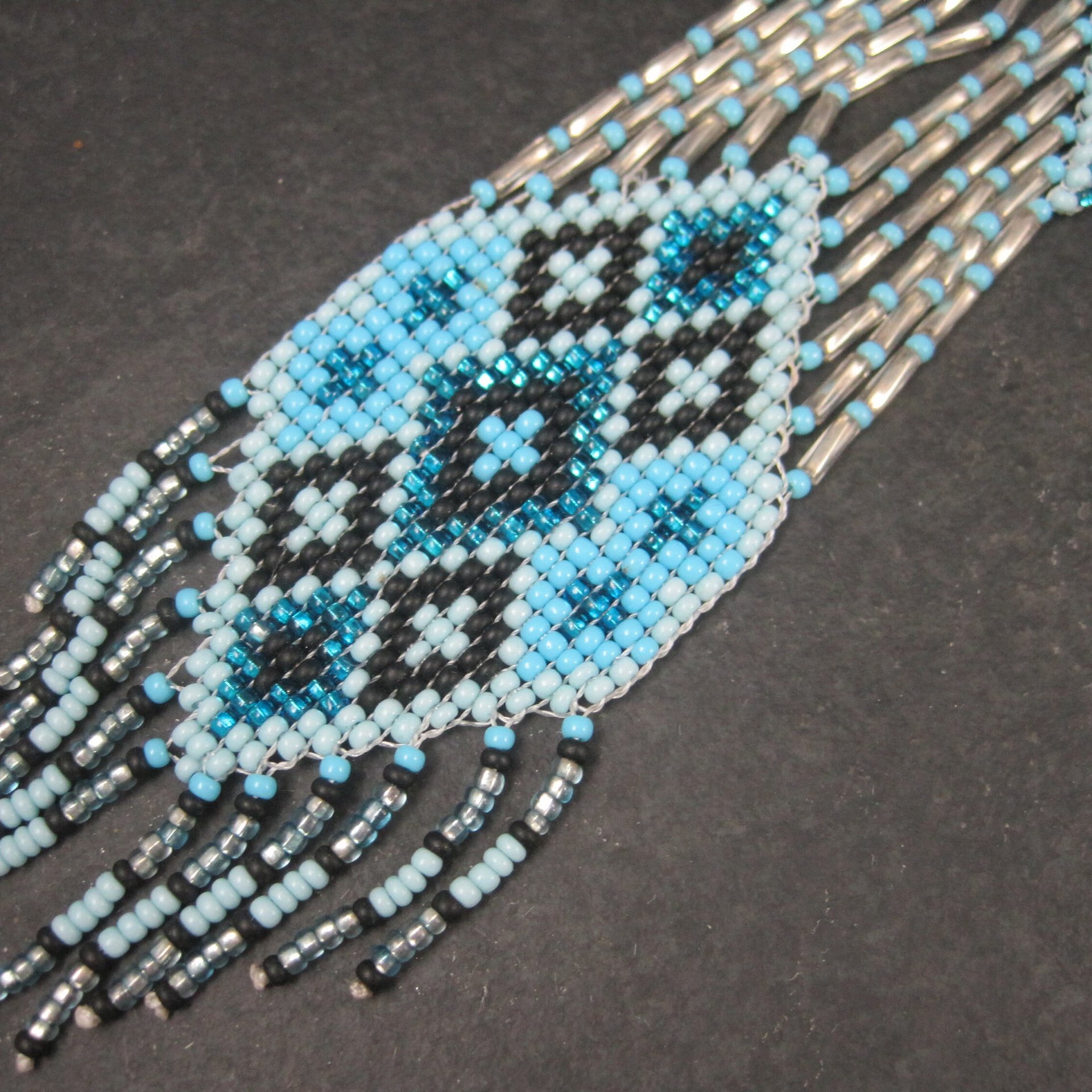 Native Blue Beaded Necklace
