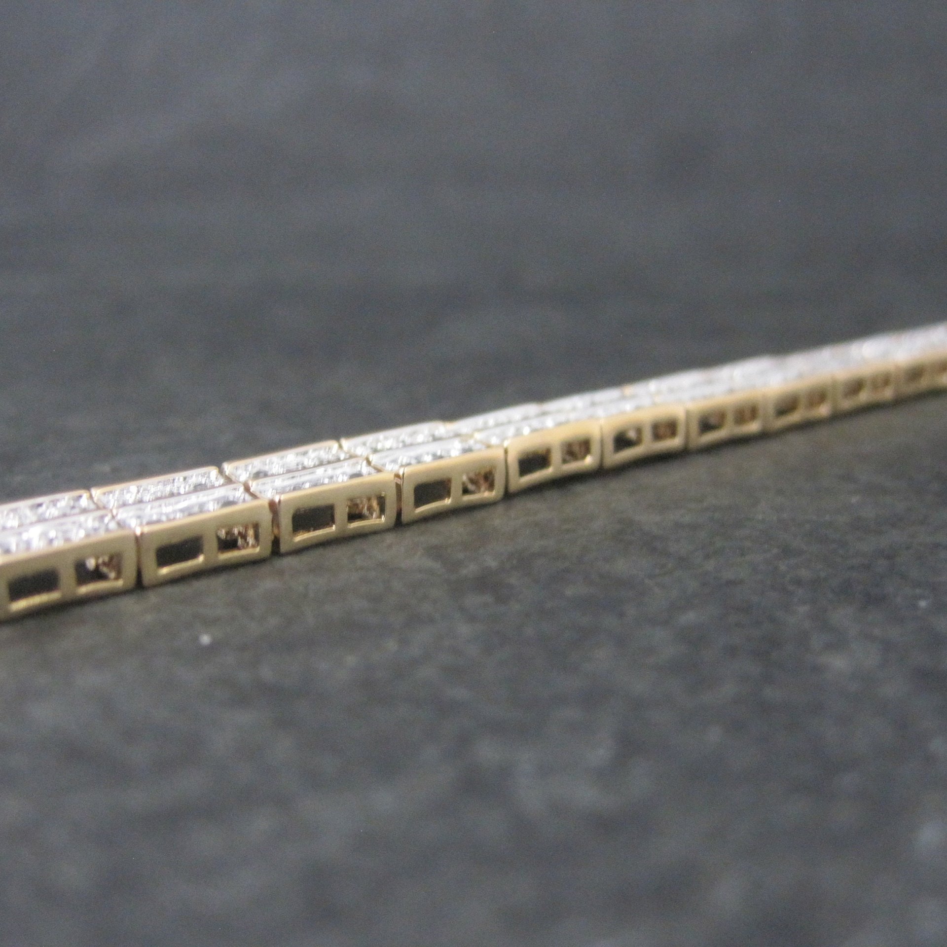 Estate Vermeil Sterling Illusion Bracelet 8.25 Inches
