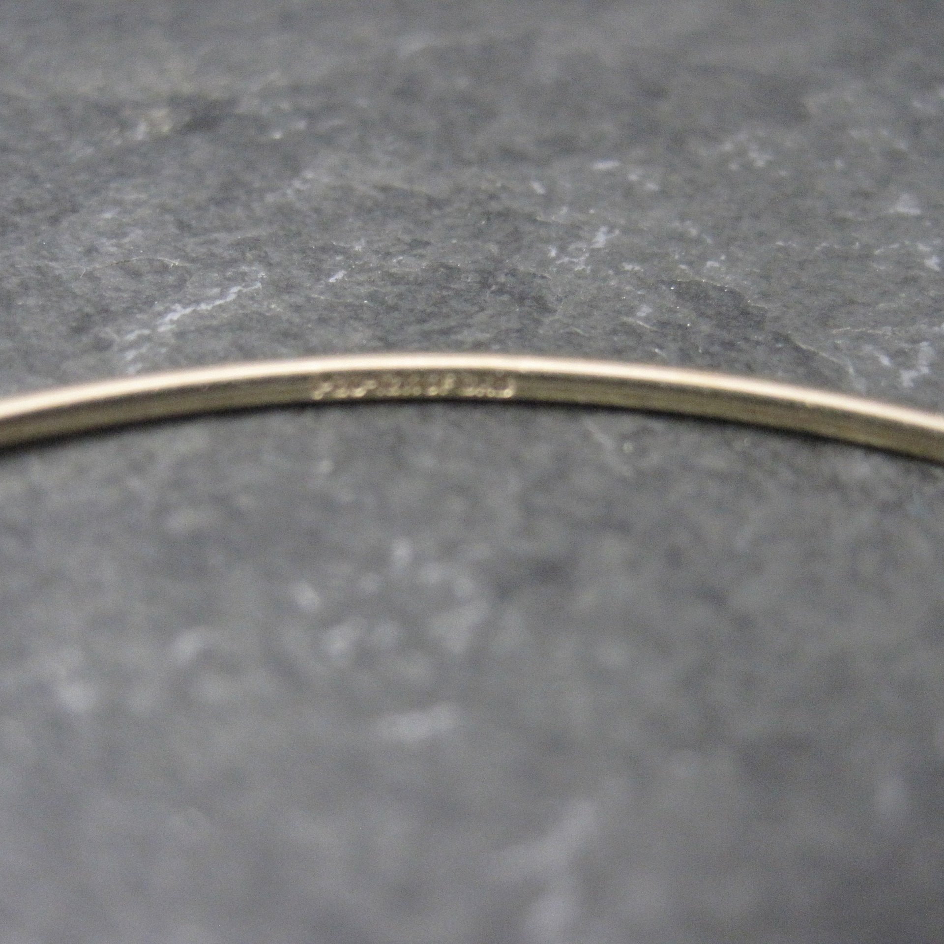 Vintage 12K Gold Filled Initial A Bangle Bracelet 7 Inches