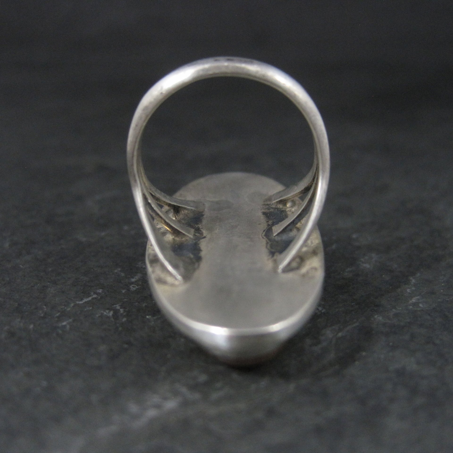 Long Southwestern Sterling Jasper Ring Size 7