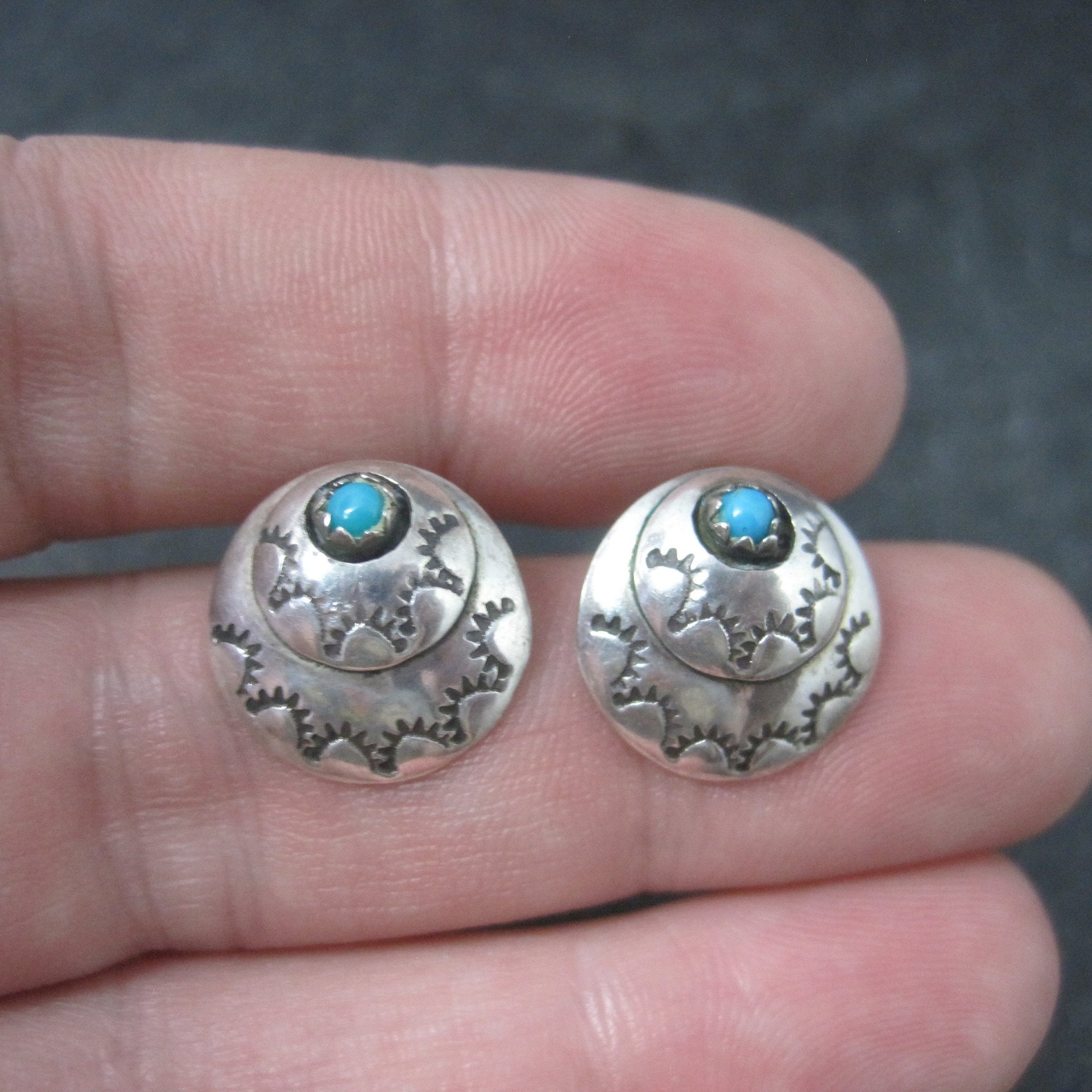 Southwestern Sterling Turquoise Earrings
