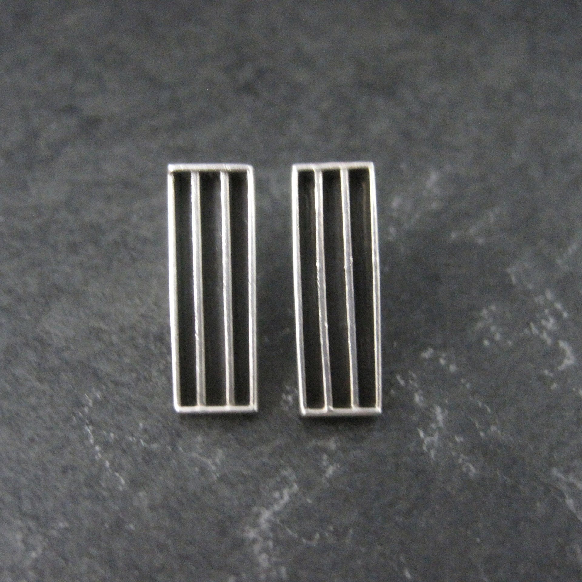 Contemporary Southwestern Sterling Silver Earrings